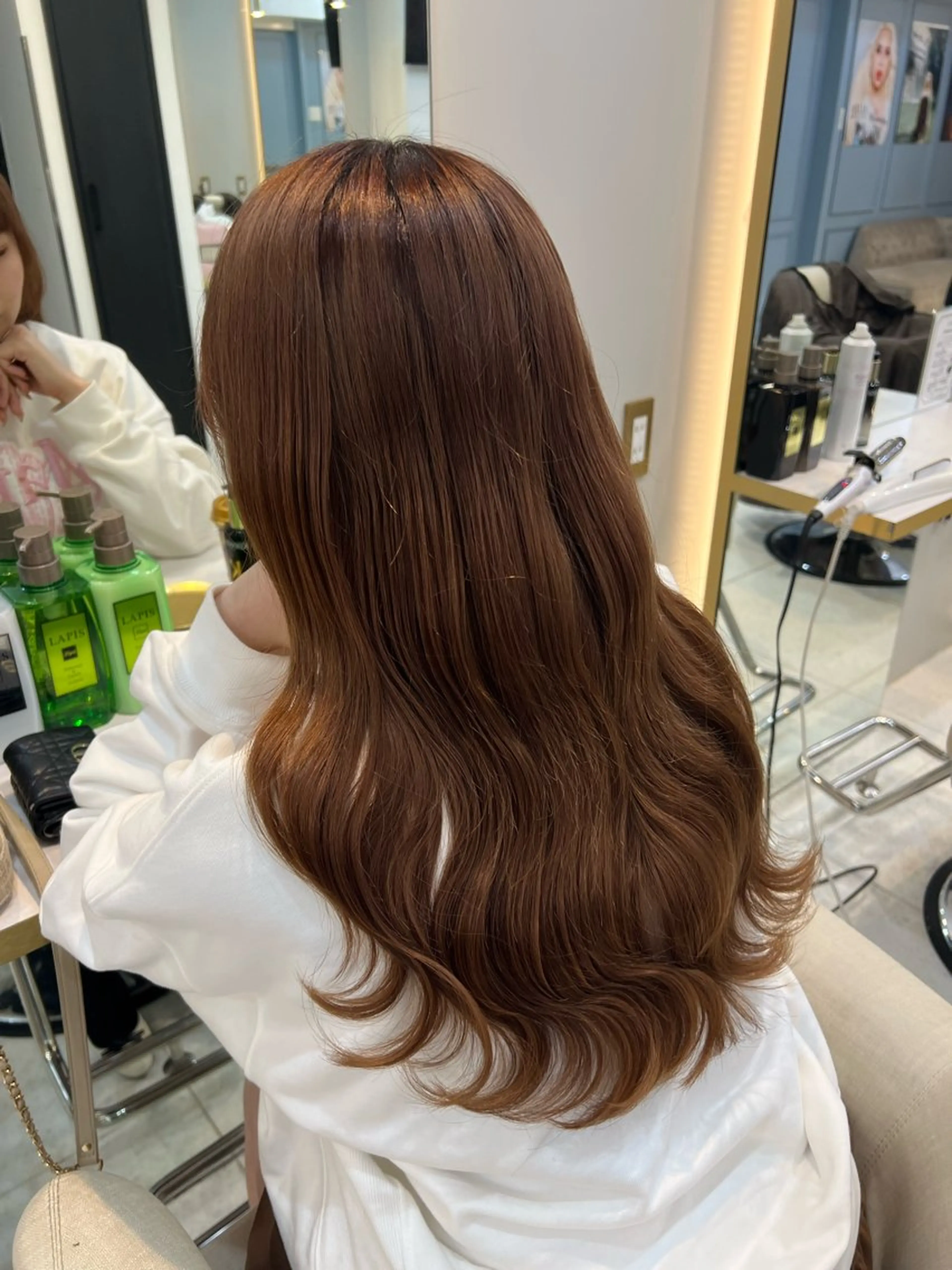 ロング シールエクステ くびれヘア エクステ 韓国風ヘア トリートメント ヘアセット ハイトーン/髪質改善 🦋岩渕かすが🖤のヘアスタイル