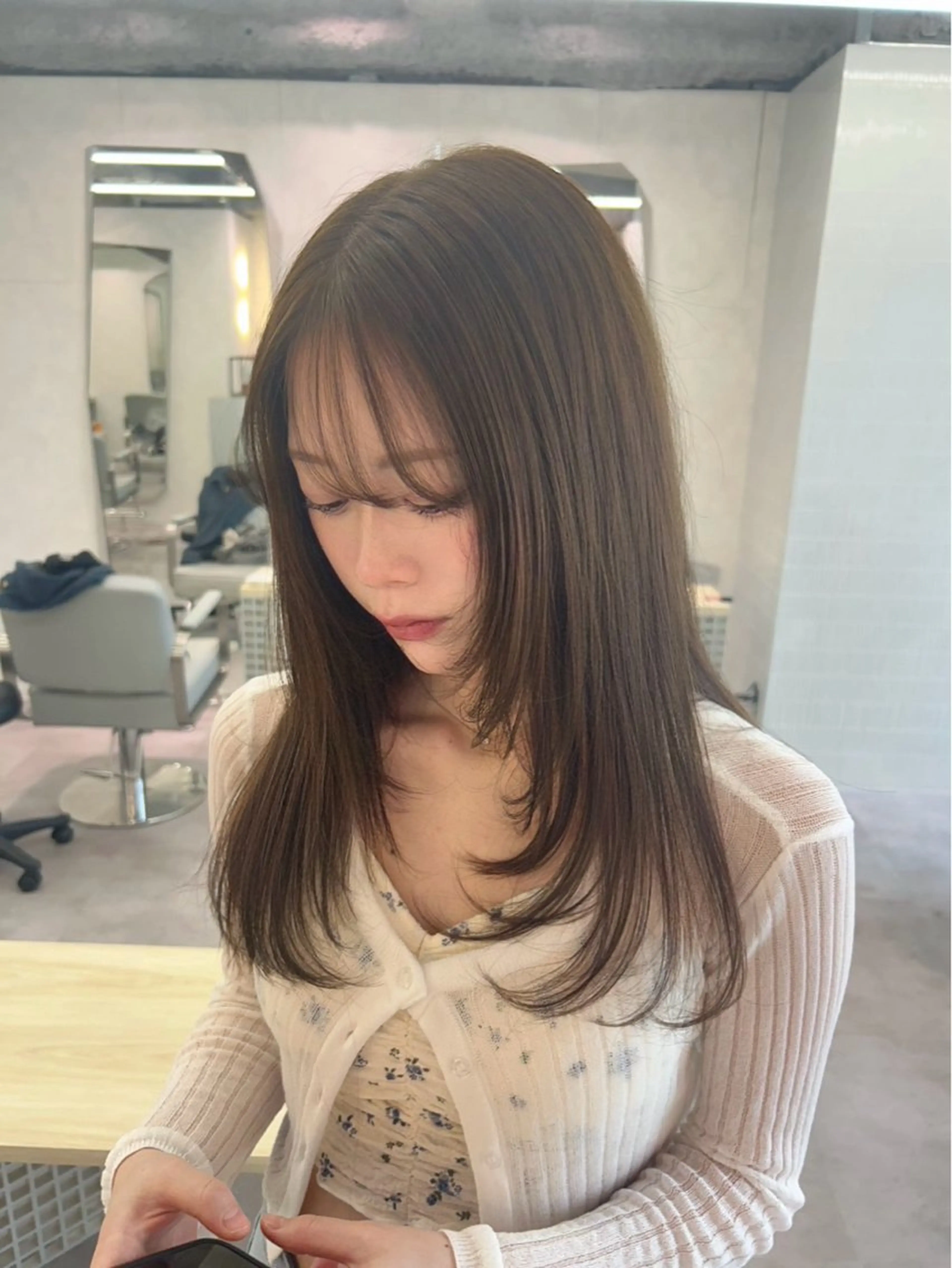 ロング ヘアカラー トリートメント 透明感カラー/ レイヤー🪽千優のヘアスタイル