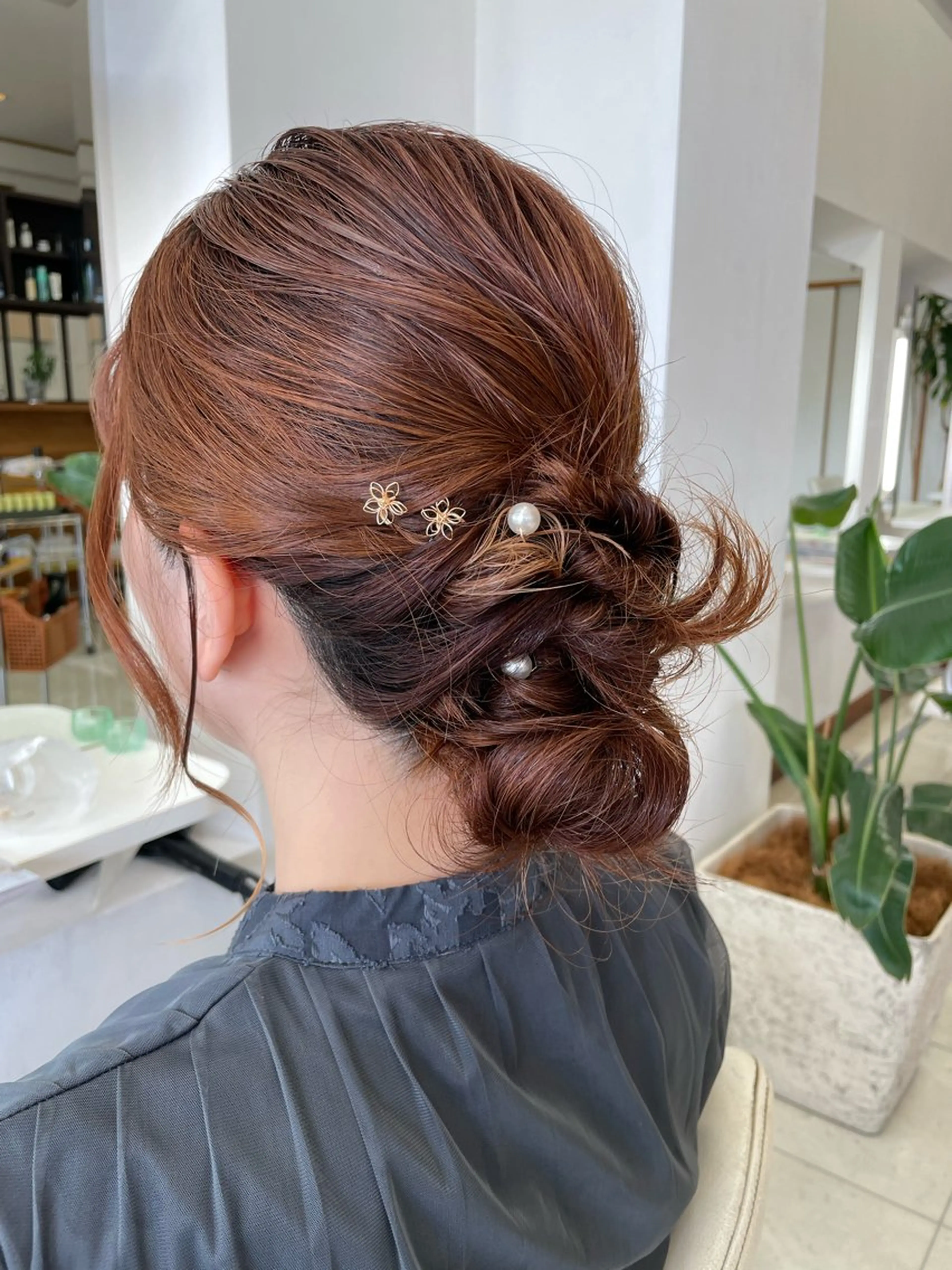 セミロング ヘアアレンジ ヘアセット いけだ ゆうのヘアスタイル