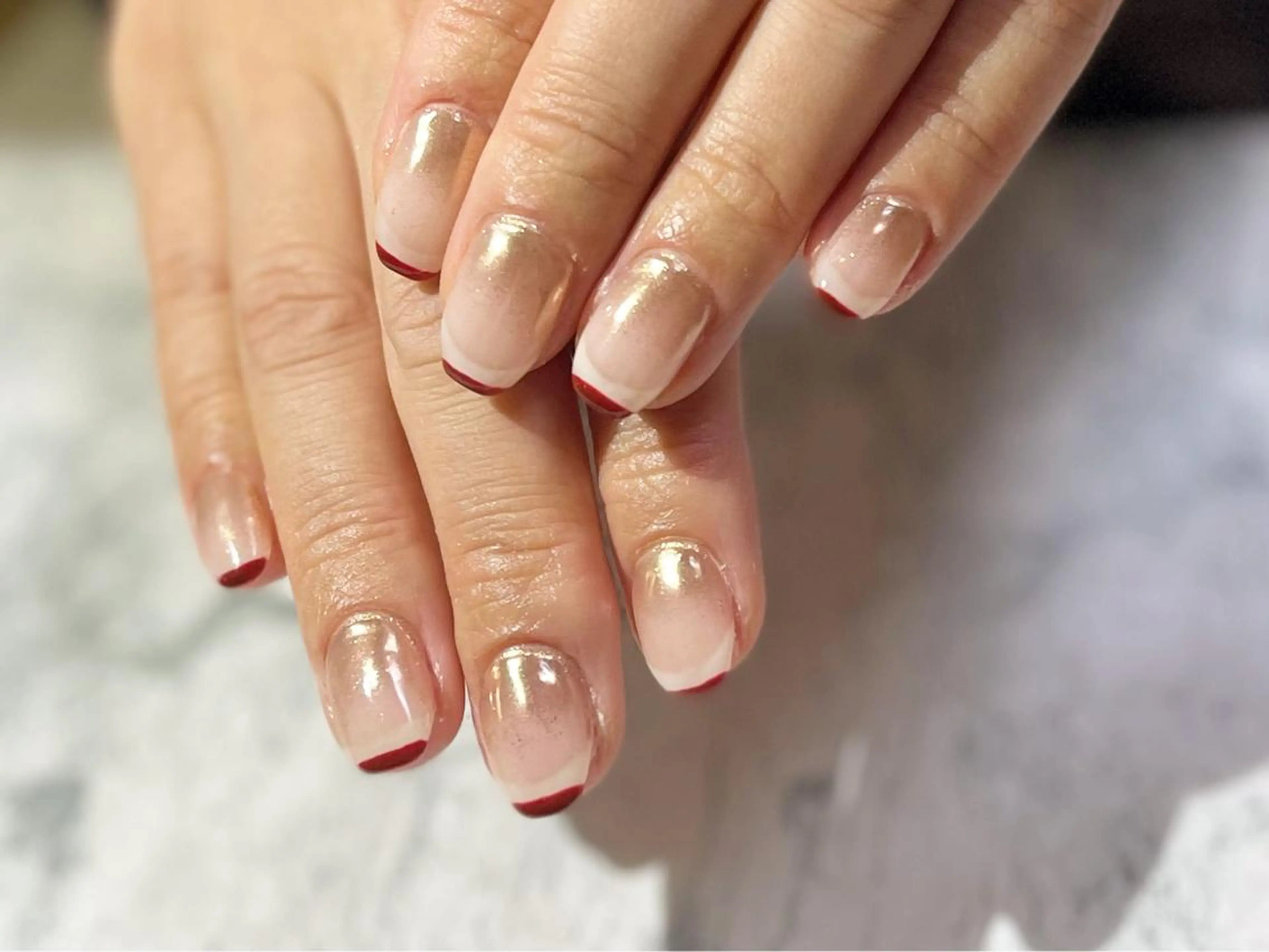 ネイル フットネイル ミラーネイル ニュアンスネイル シンプルネイル 春ネイル ネイル フフラ所属・nail fufla ♡yamane♡のネイルデザイン