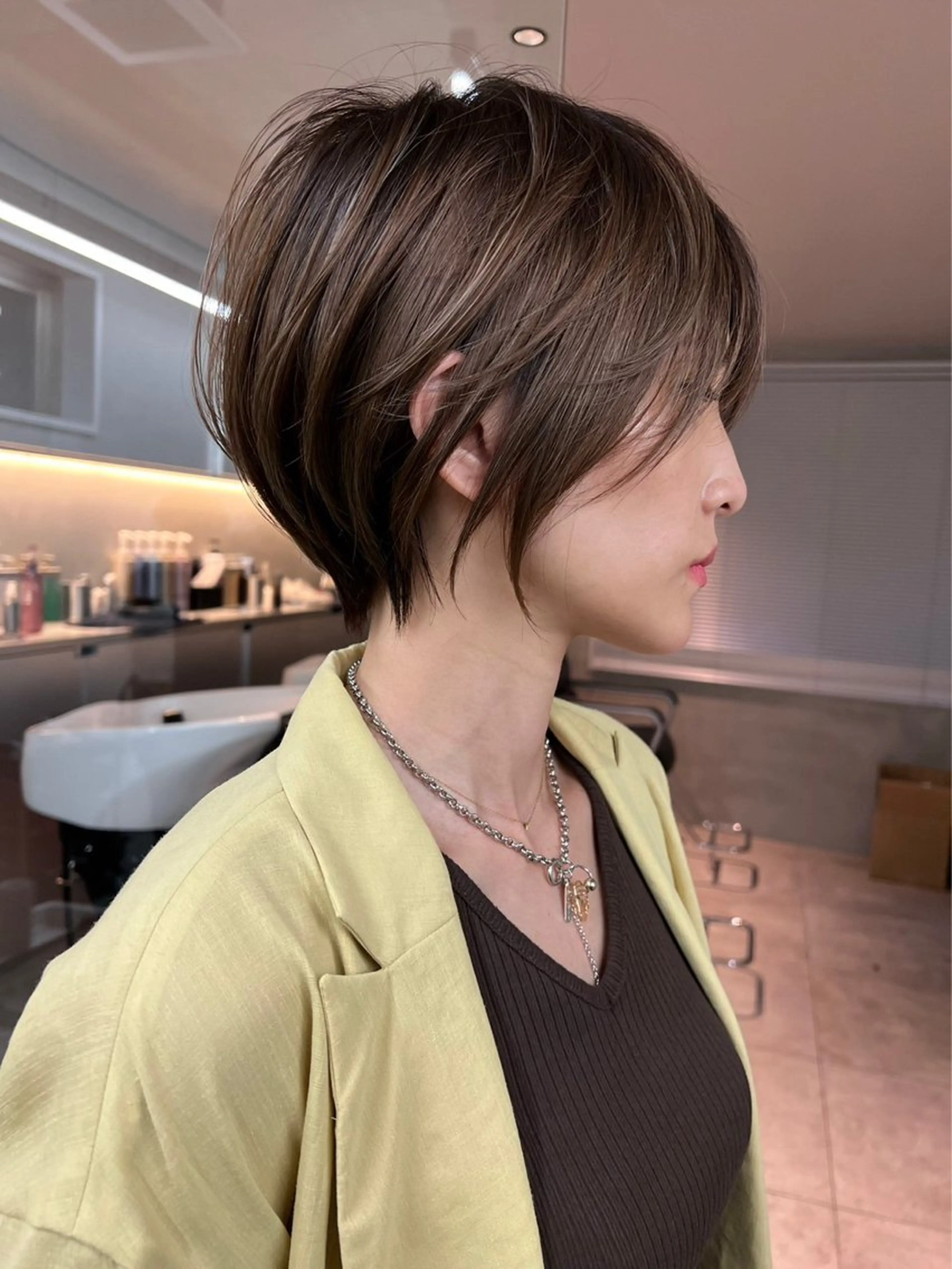 ショート カラー カット ヘアカラー ハイライトNo.1☆ ゆうのヘアスタイル