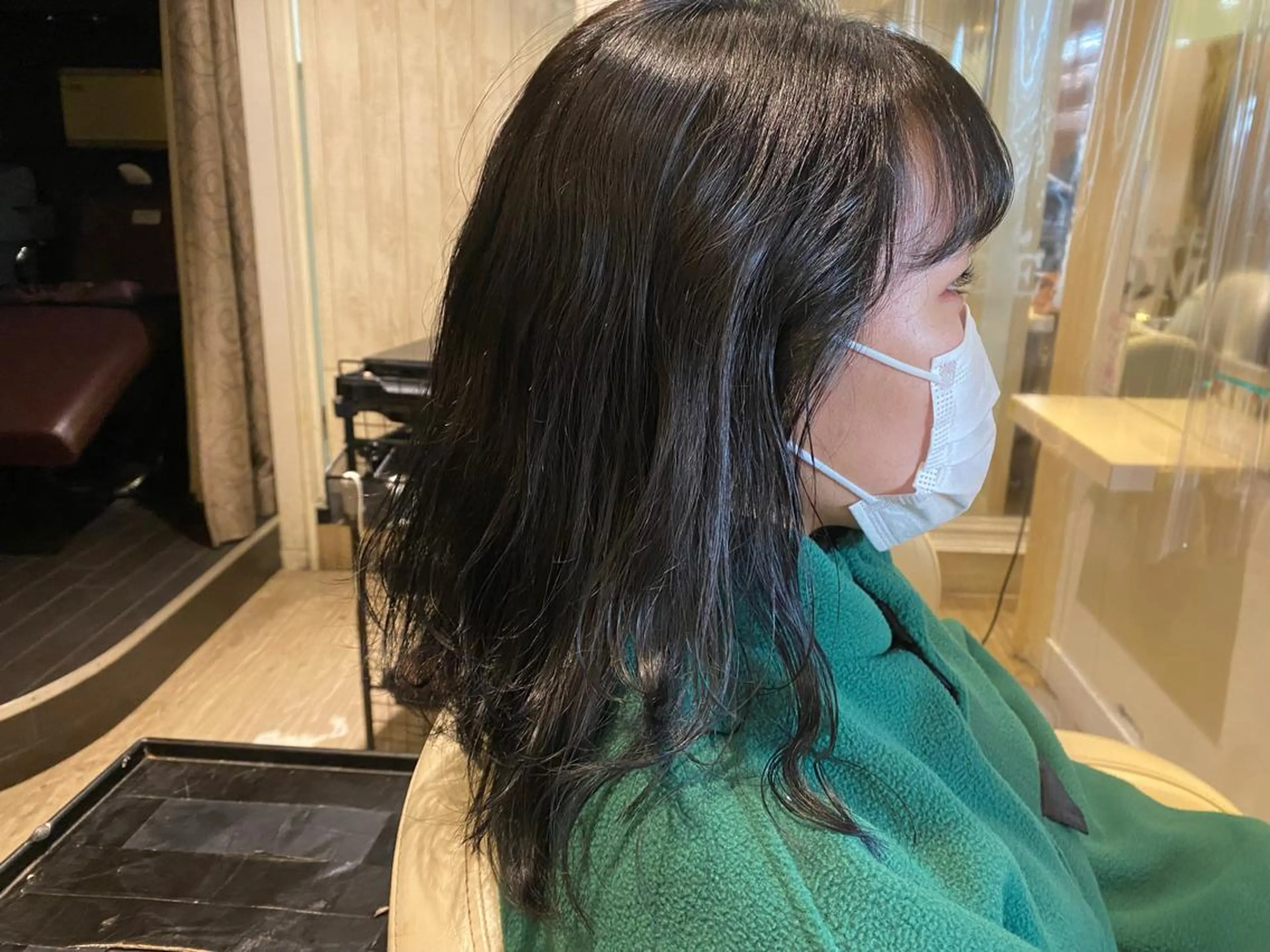 セミロング 髪質改善/マツパ 垢抜け透明カラー衣笠のヘアスタイル