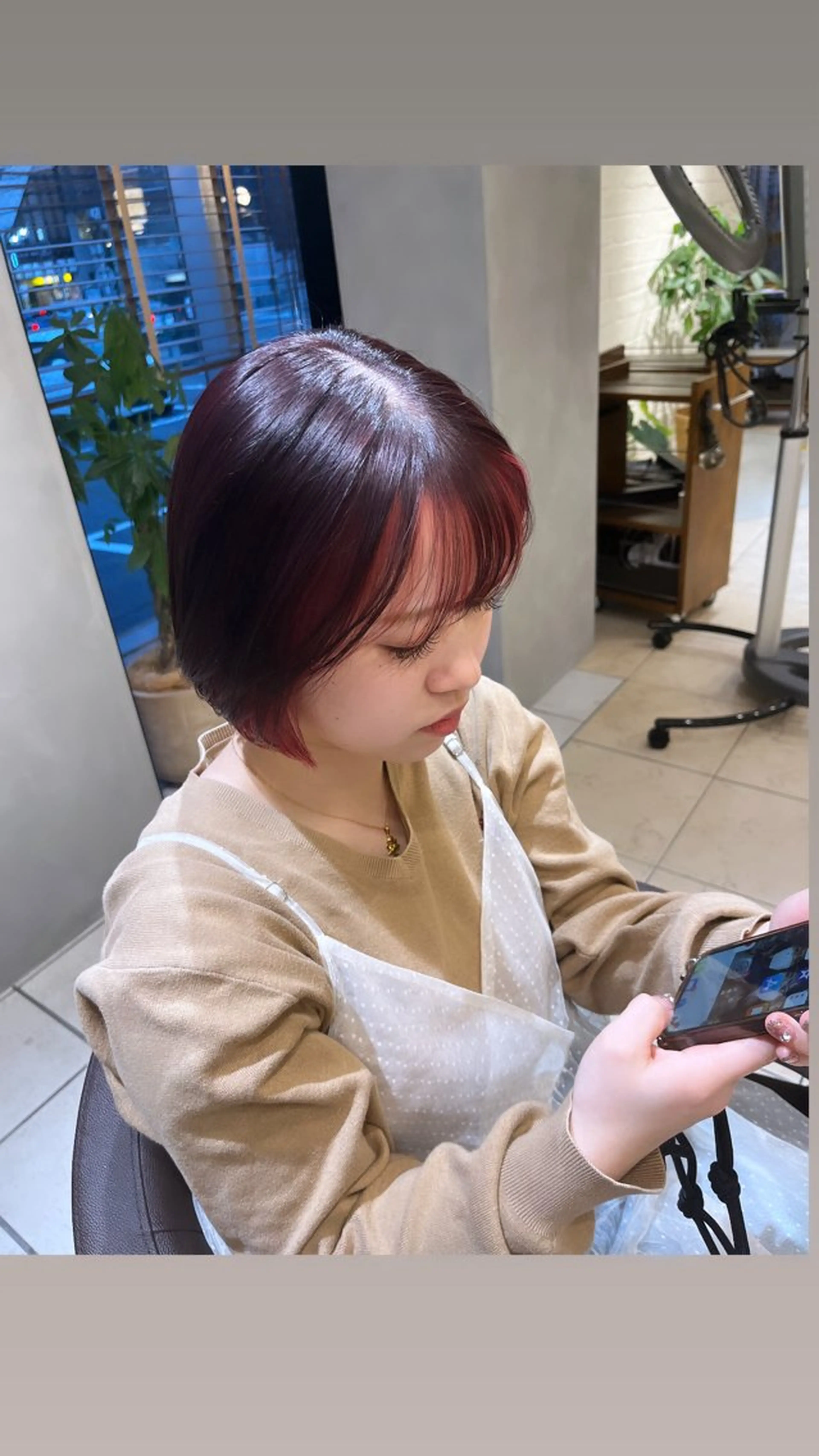 ミディアム 山田 梨乃のヘアスタイル