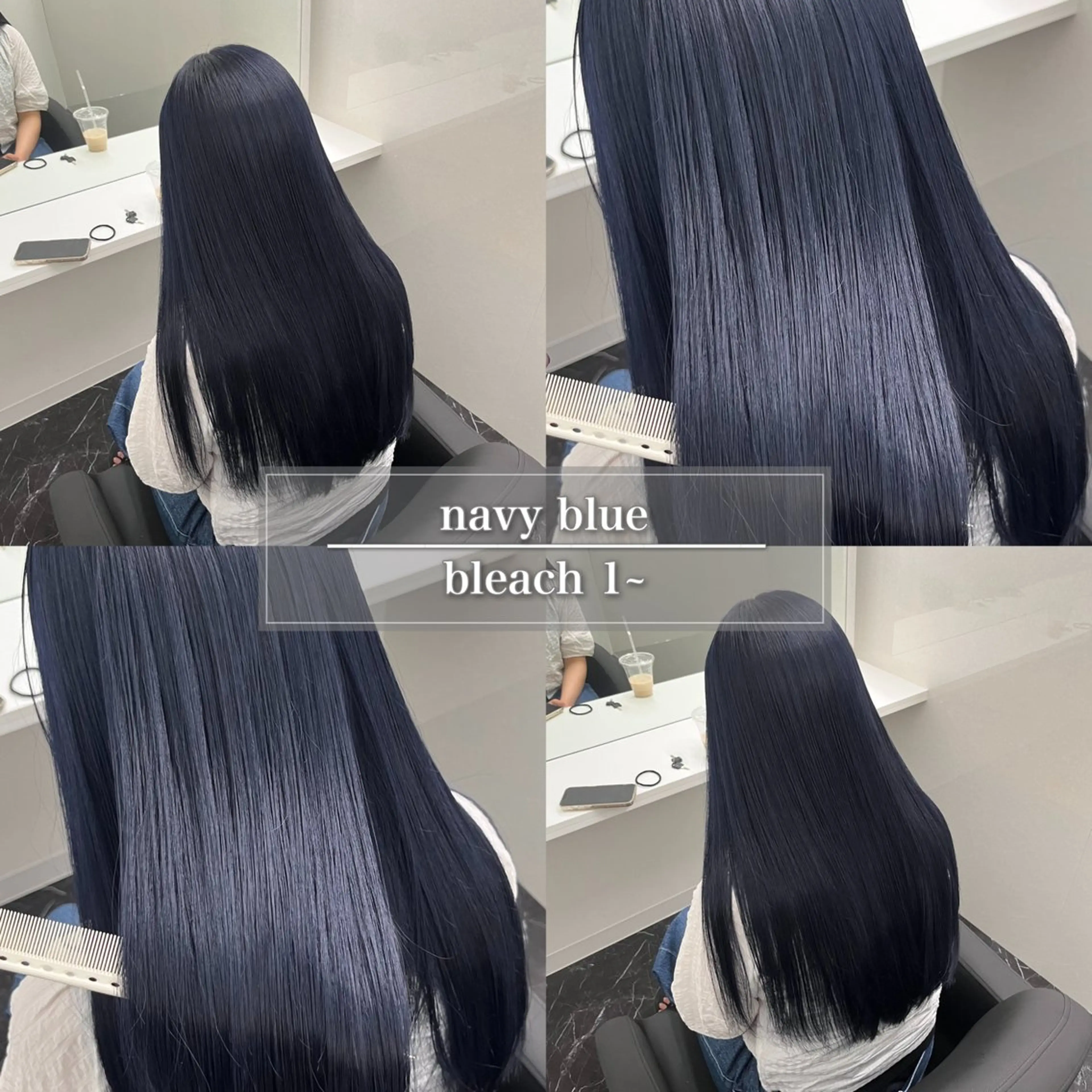 セミロング カラー アッシュ ブリーチ ブルーカラー ブルーアッシュ ブルーラベンダー ヘアカラー トリートメント ハイトーン/ 髪質改善/上質艶髪のヘアスタイル
