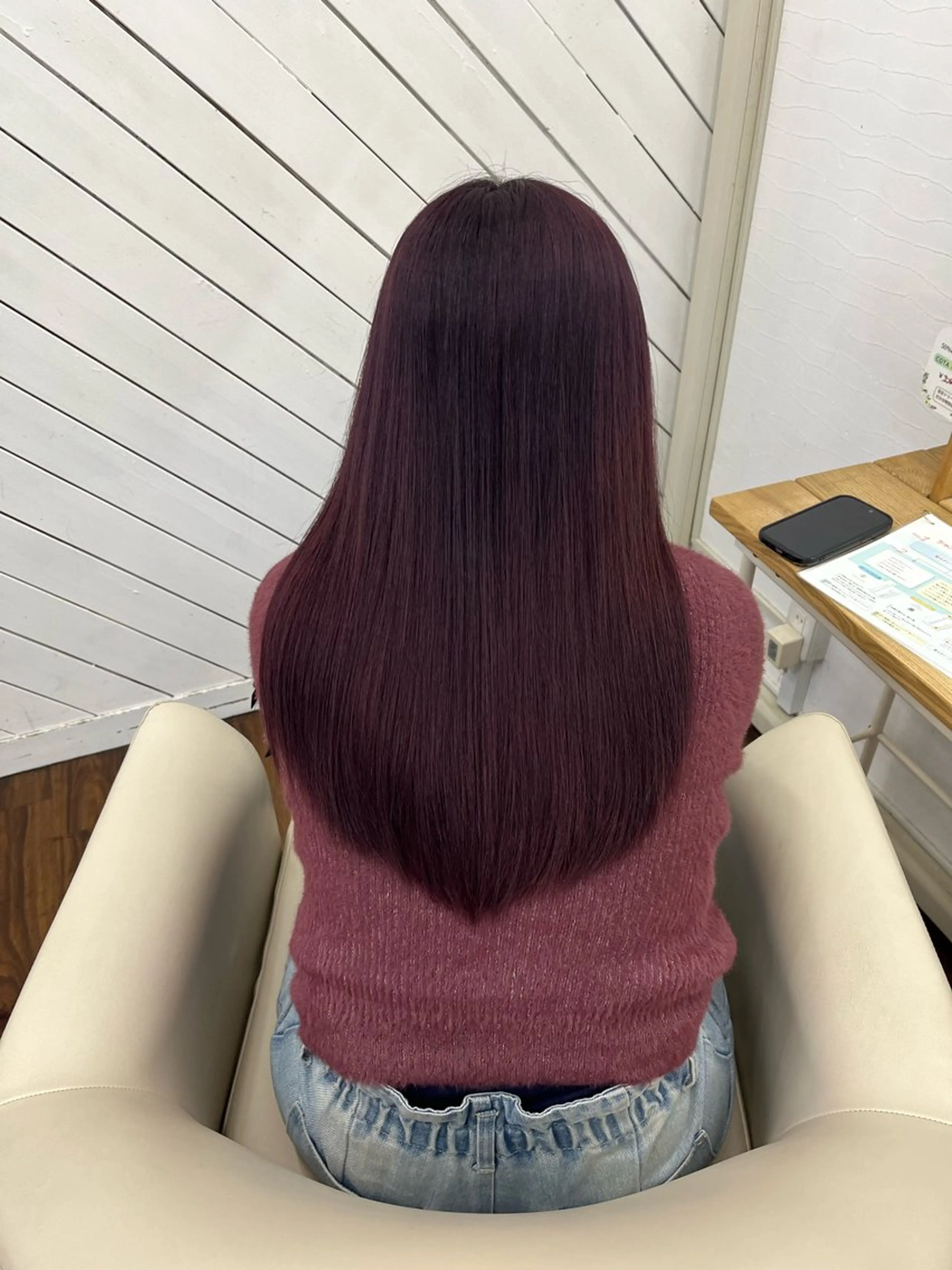 ロング カラー ダブルカラー ピンクカラー レッドカラー カット ヘアカラー トリートメント YUIMARL 倉敷店🌸SAEのヘアスタイル