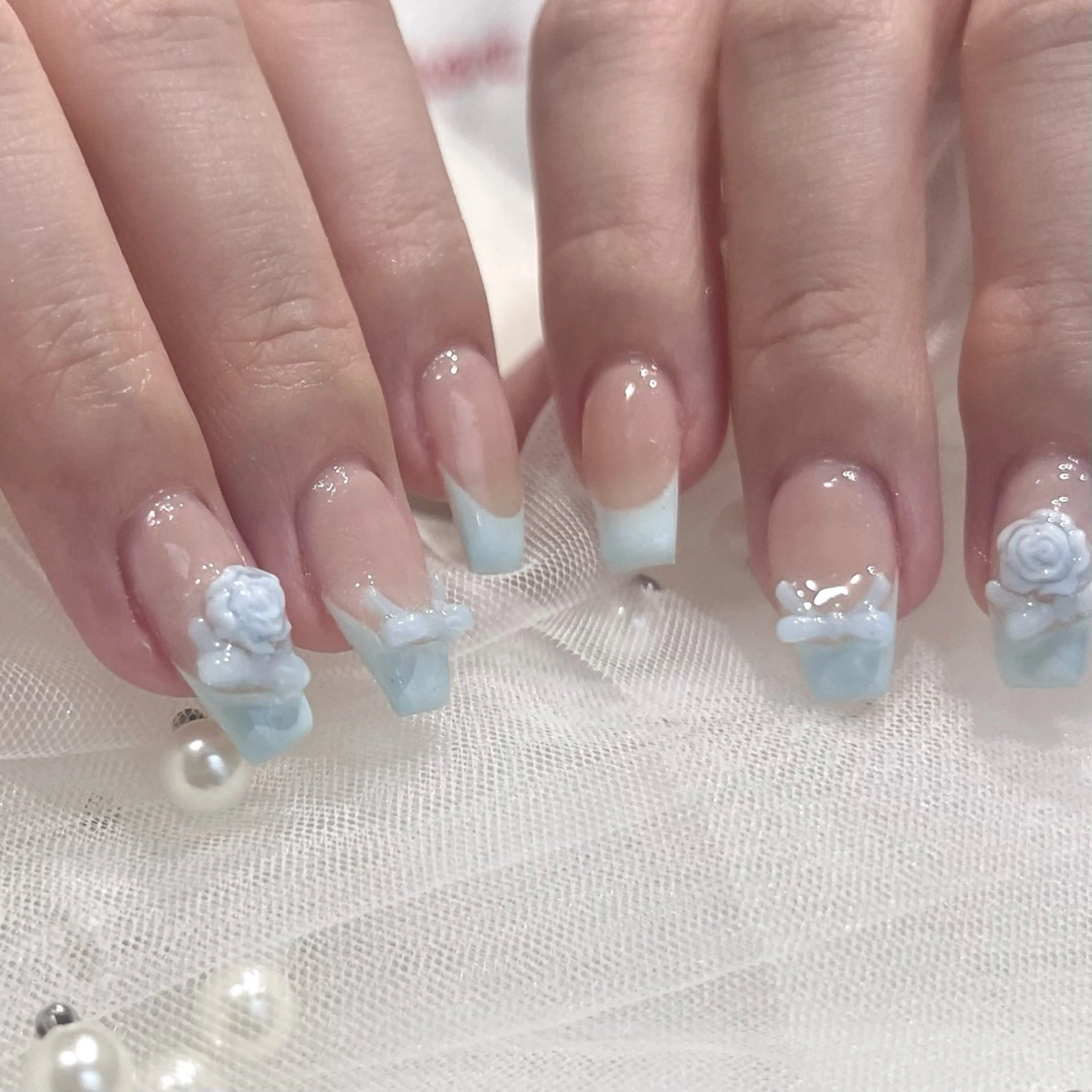 ネイル ハンドネイル 🧁fein. nana🩵のネイルデザイン