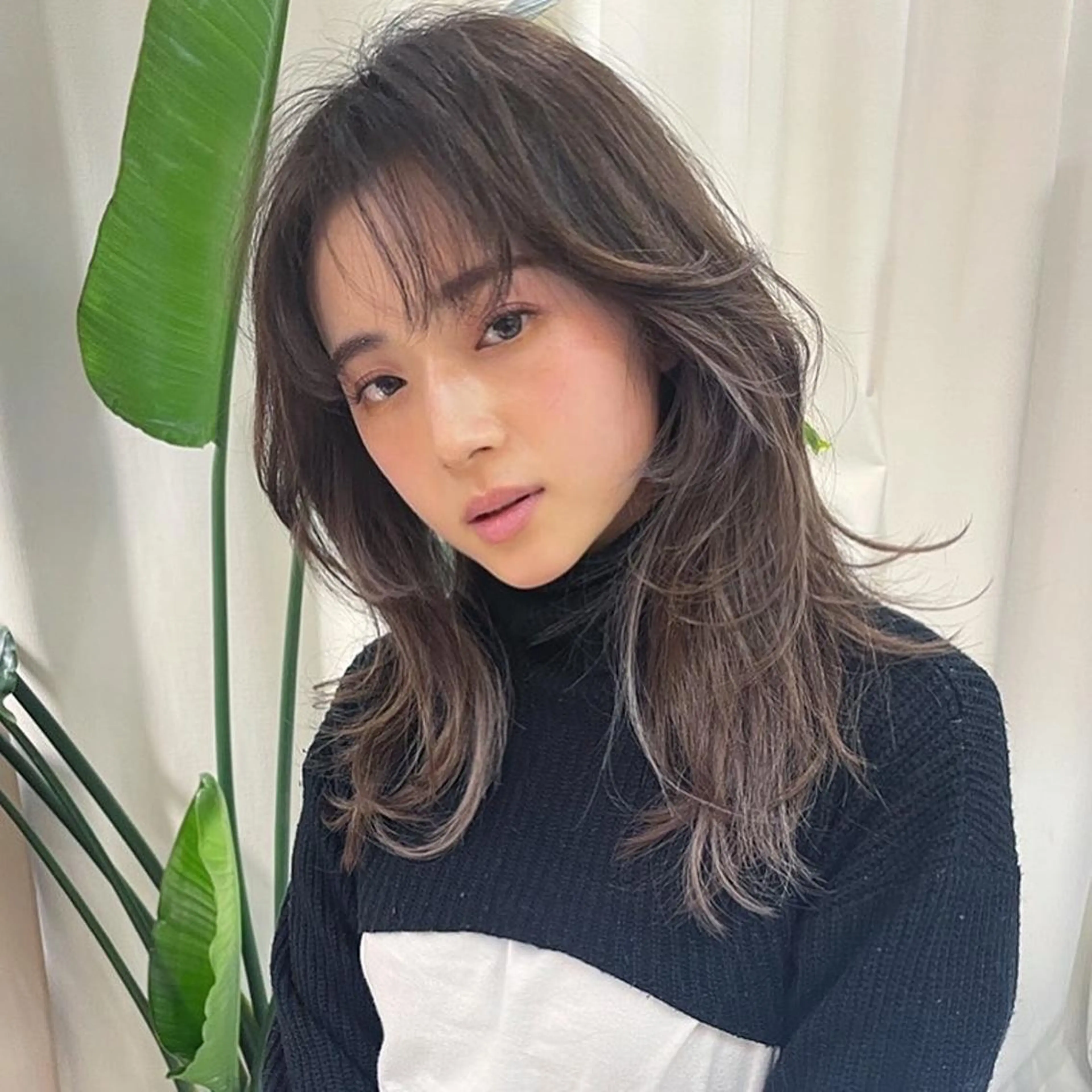 ミディアム ウルフカット カット パーマ 古沢 新のヘアスタイル