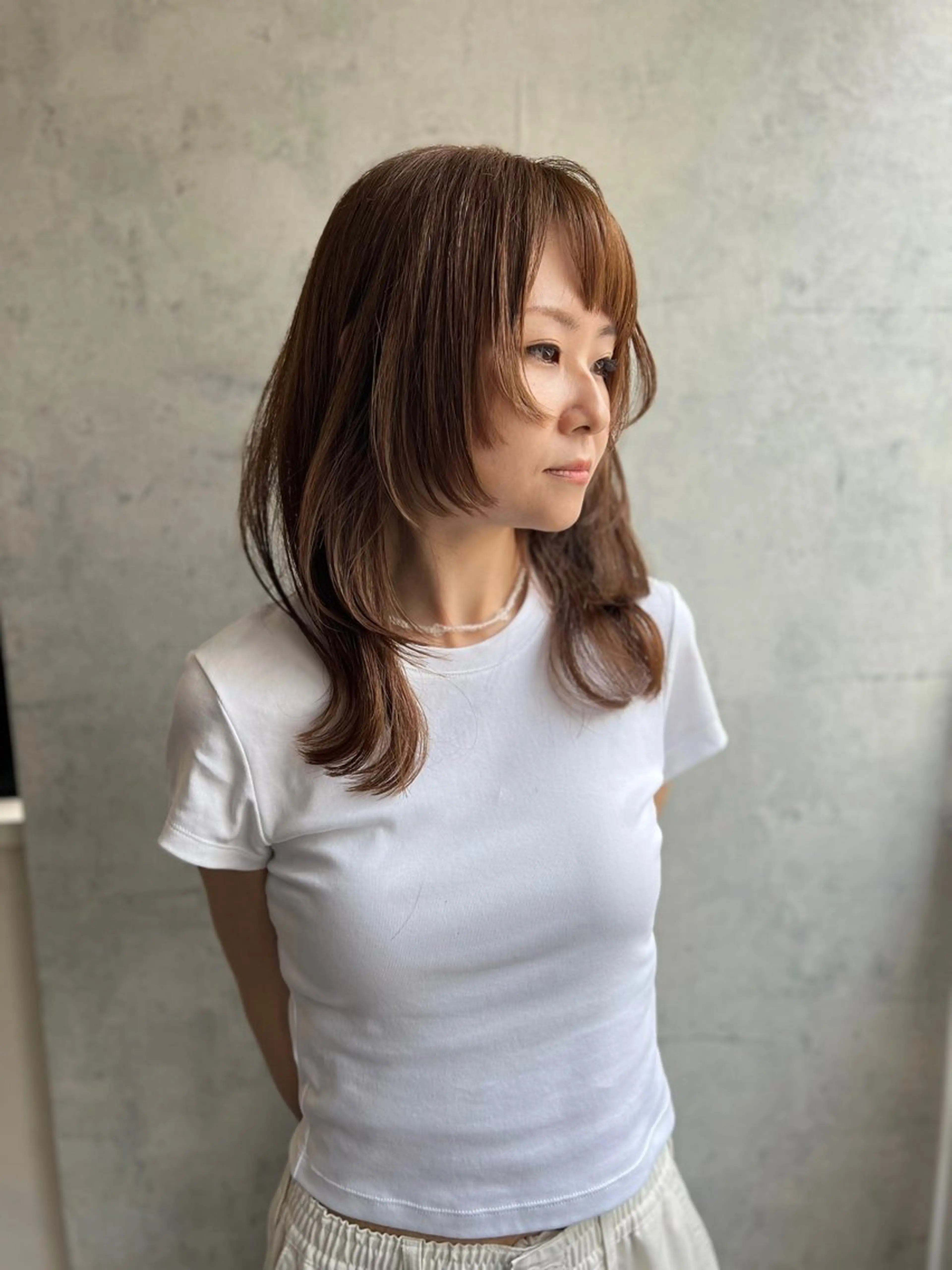 ミディアム カラー 顔まわりレイヤー ハッシュカット レイヤーカット TELA所属・原田 和幸のエステ・リラクイメージ