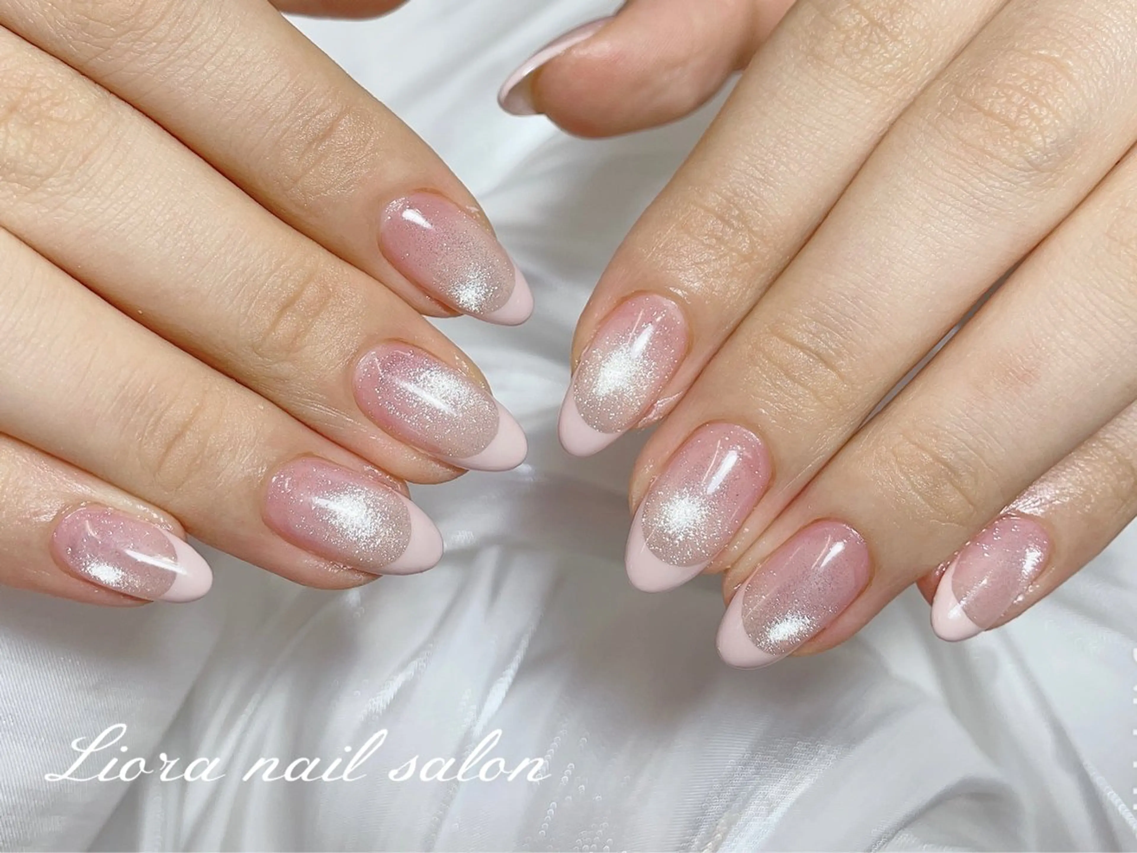 ネイル チークネイル フットネイル フレンチネイル ジェルネイル ガーリー ハンドネイル Liora nail 1のネイルデザイン