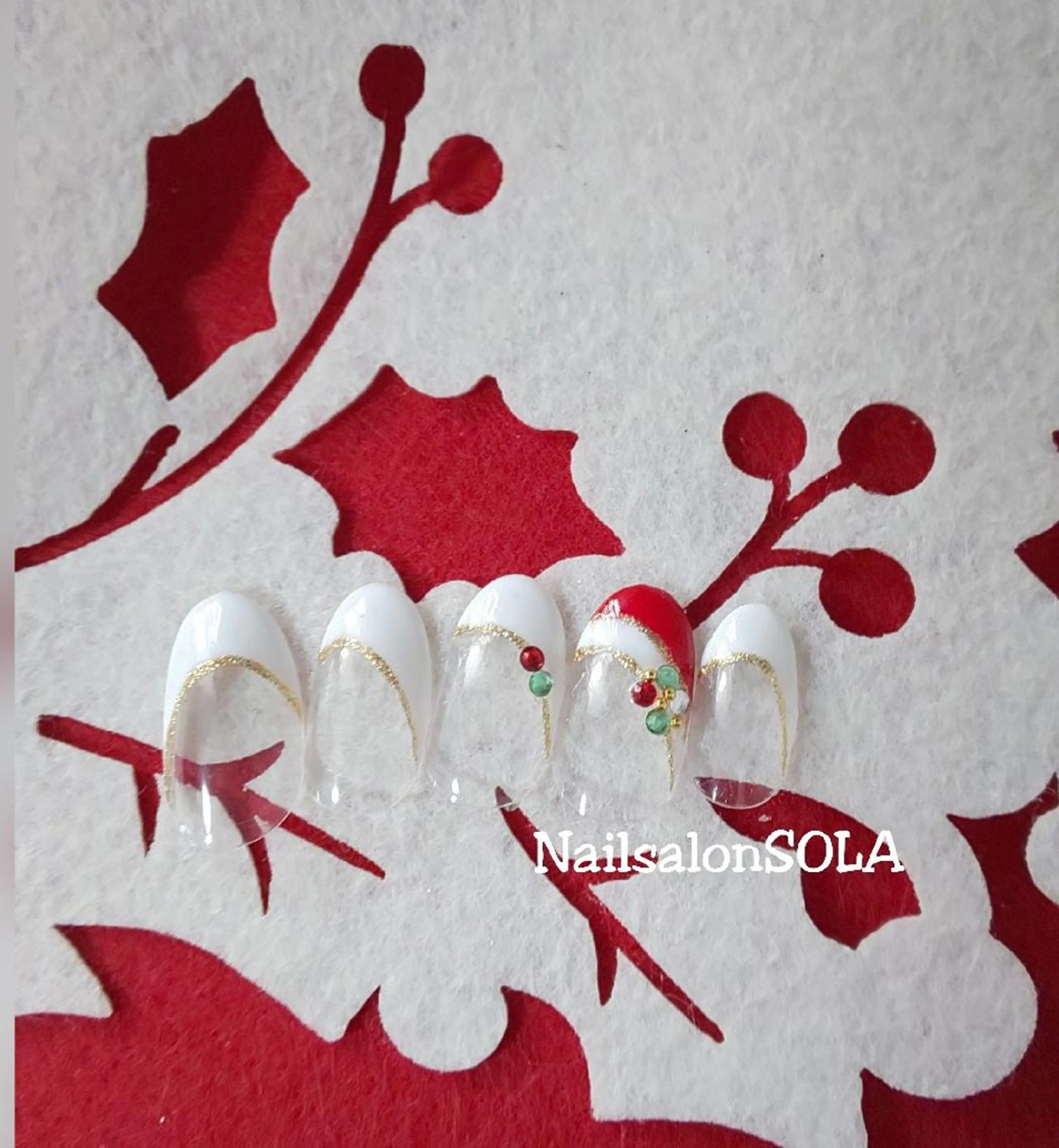ネイル 冬ネイル クリスマス ハンドネイル 田代 夏子のネイルデザイン