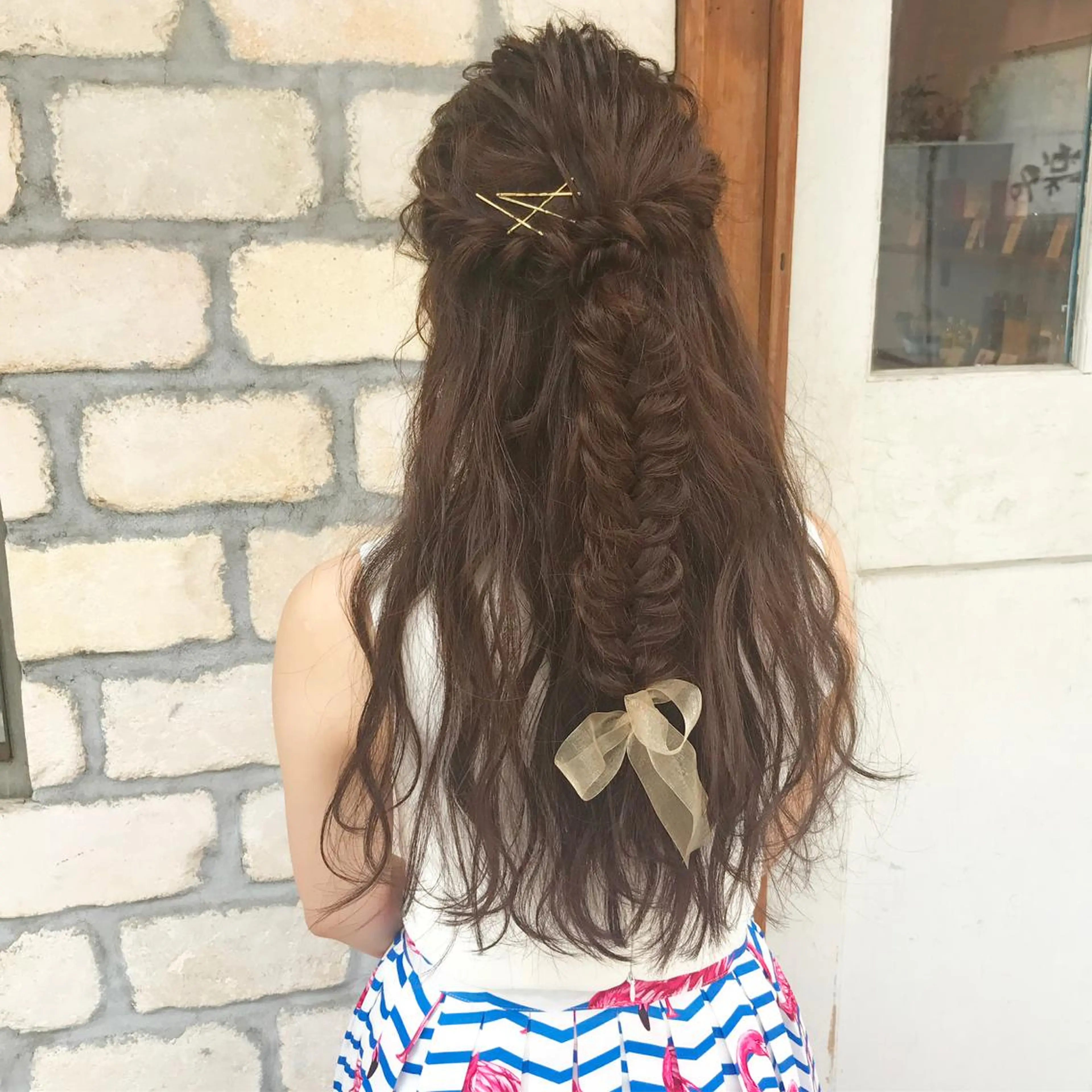 ヘアアレンジ ハーフアップ emme エミィ/立川のヘアスタイル