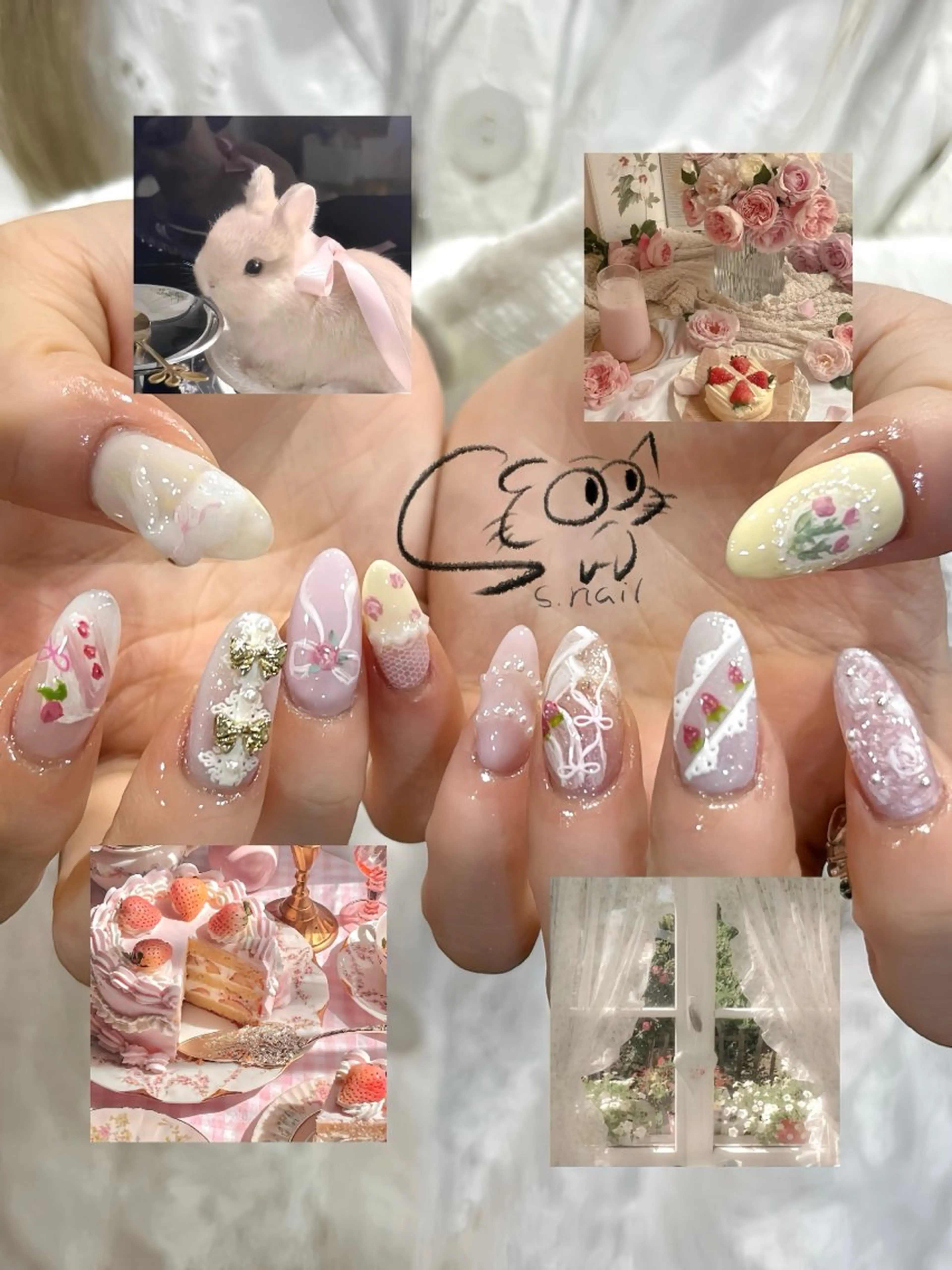 ネイル フレンチネイル ジェルネイル キラキラネイル ラメ(グリッター) マグネットネイル ハンドネイル S.nail所属・S.nail _のネイルデザイン
