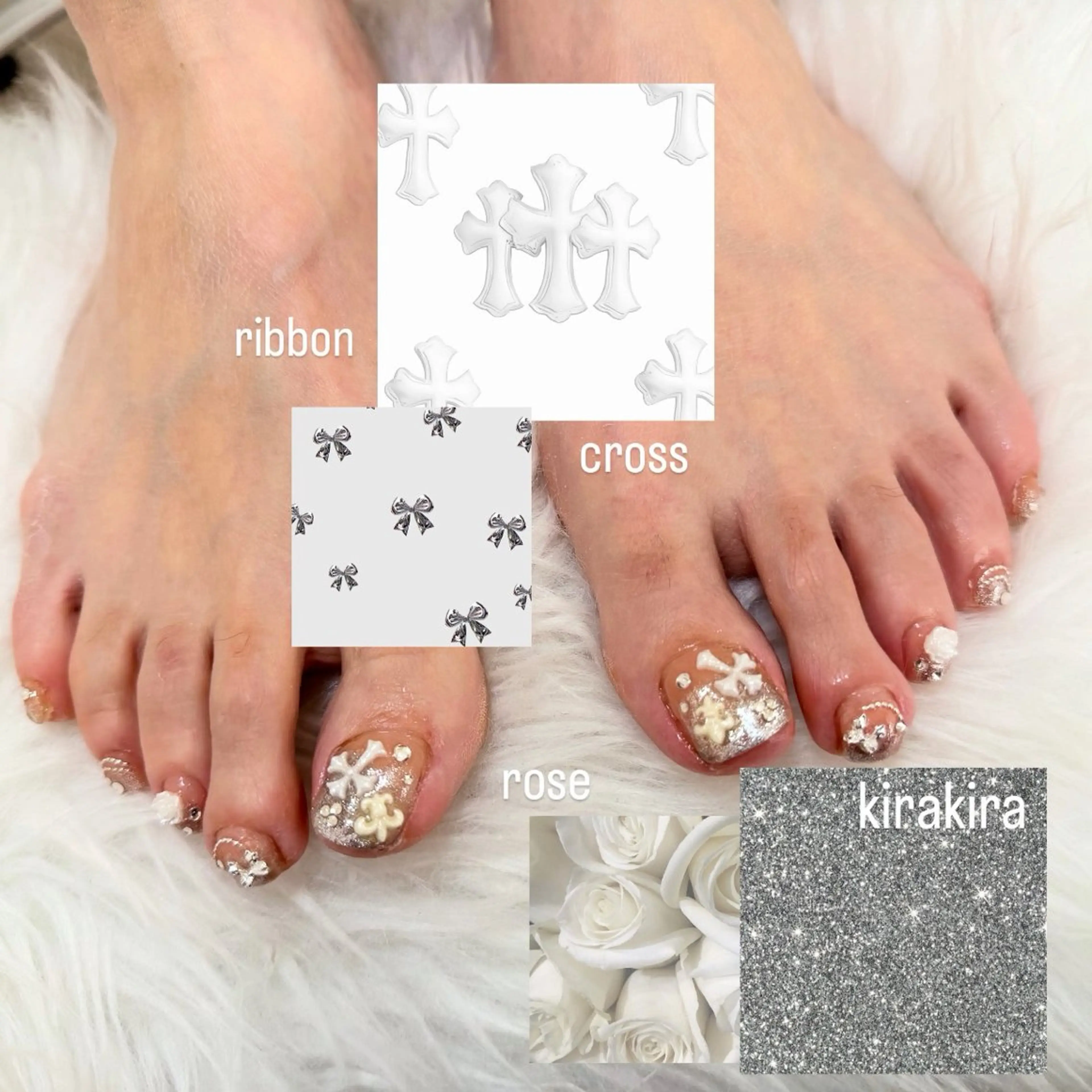 ミディアム フットネイル mao .のネイルデザイン