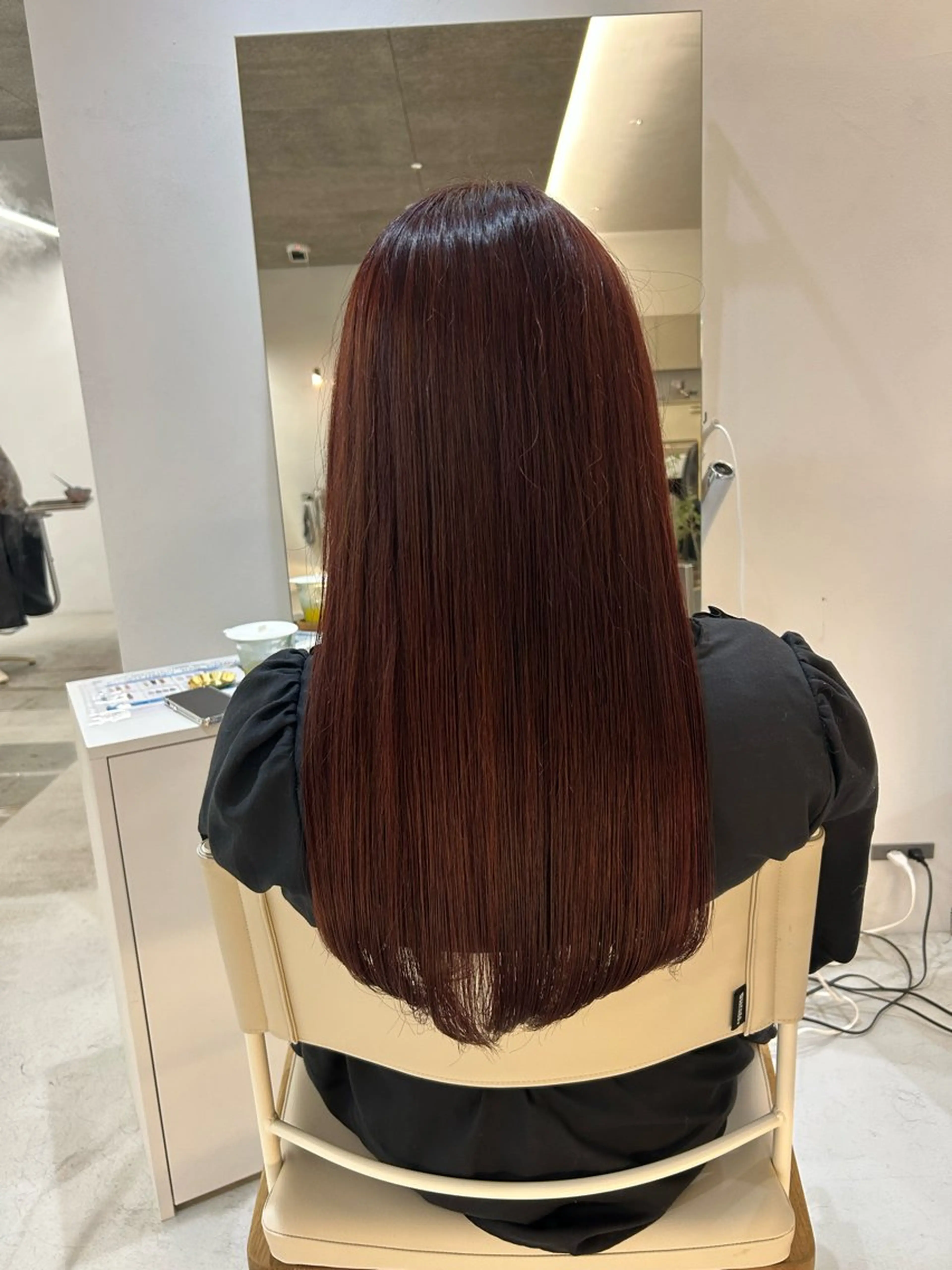 ロング カラー ハイトーン/艶髪/ 暗髪/韓国/sanaのヘアスタイル