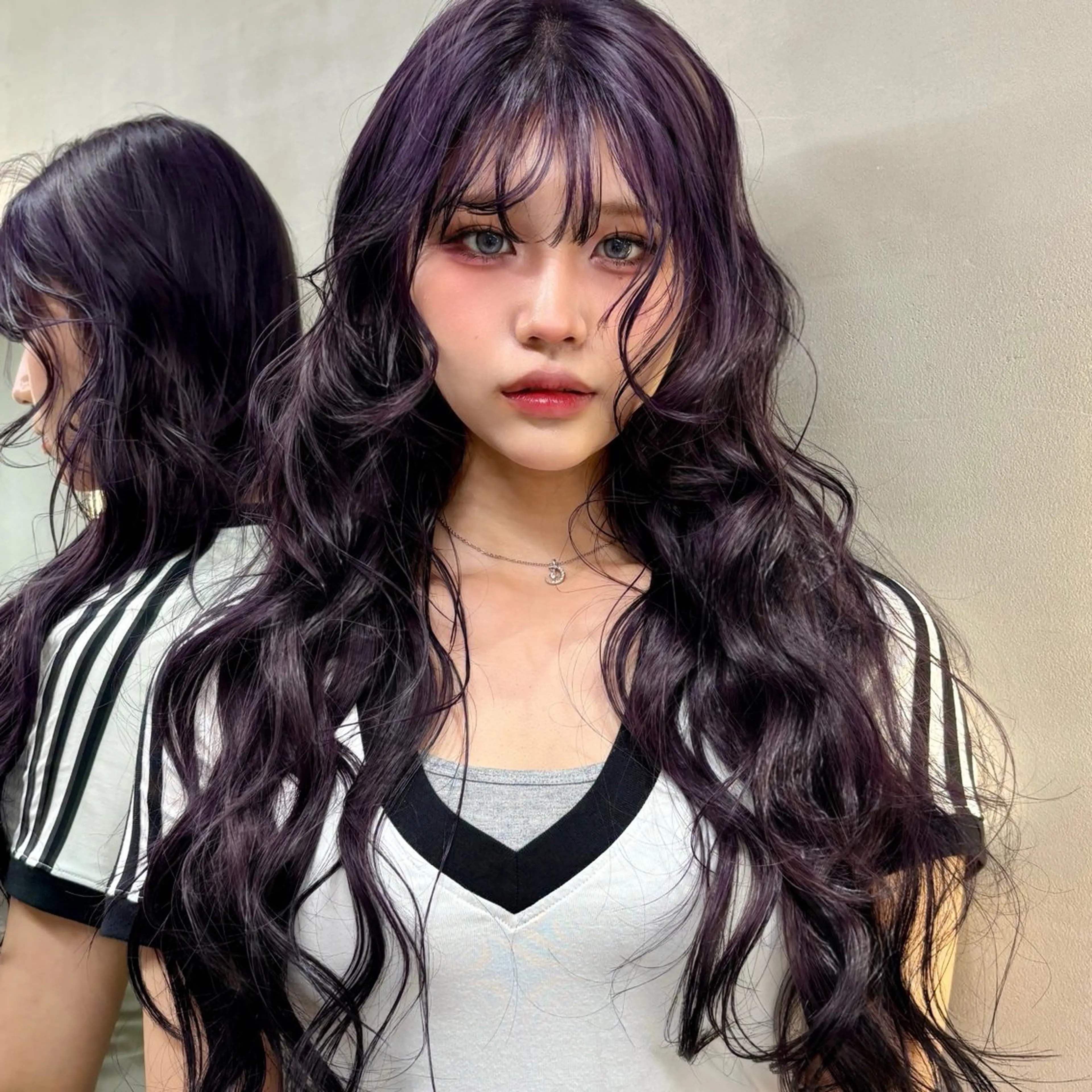 カラー ブリーチ ラベンダーカラー ハイトーン特化/りく /デザインカラー🫟のヘアスタイル