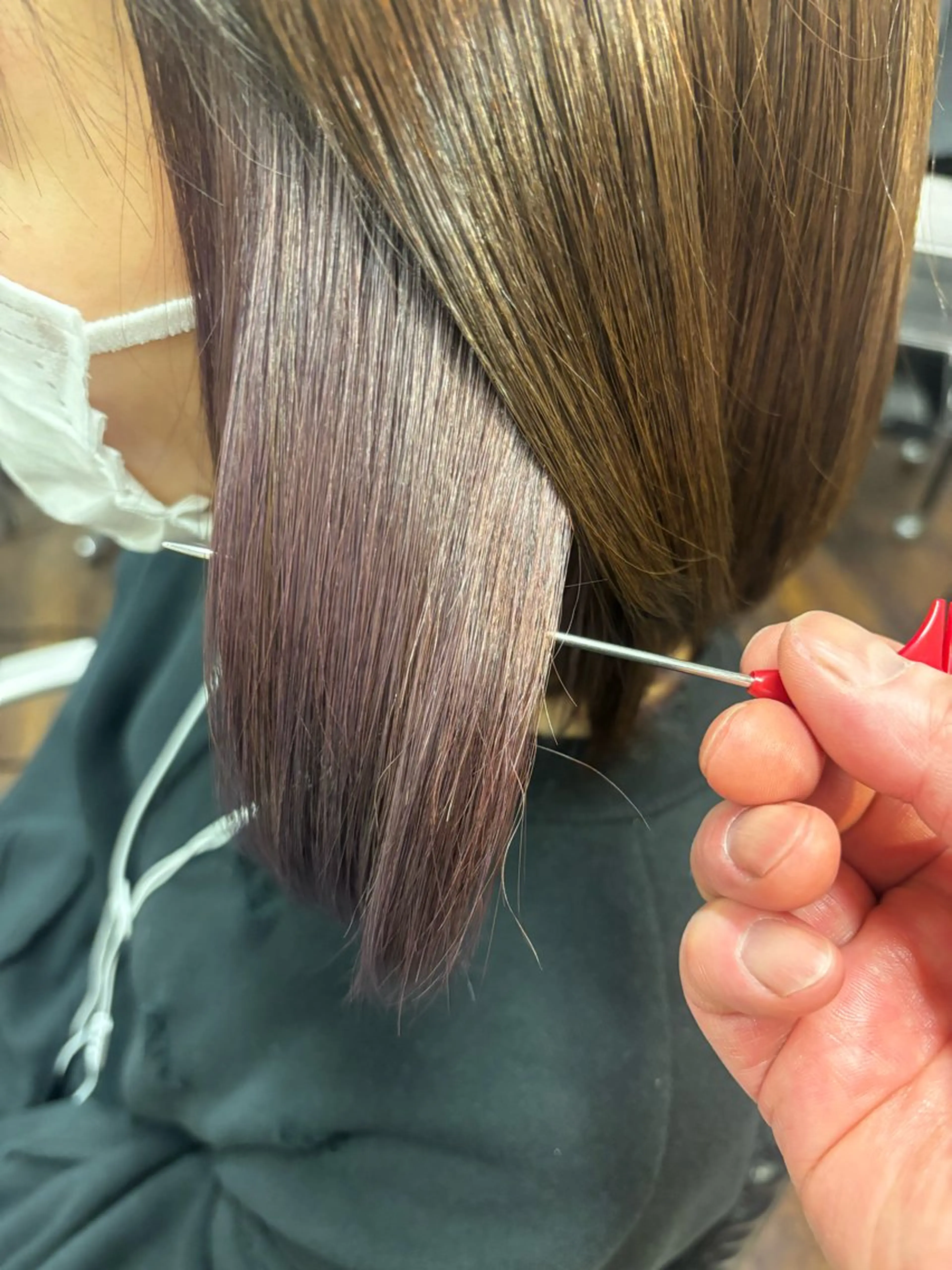 ブリーチ無しダブルカラー🩷シャドールーツの写真