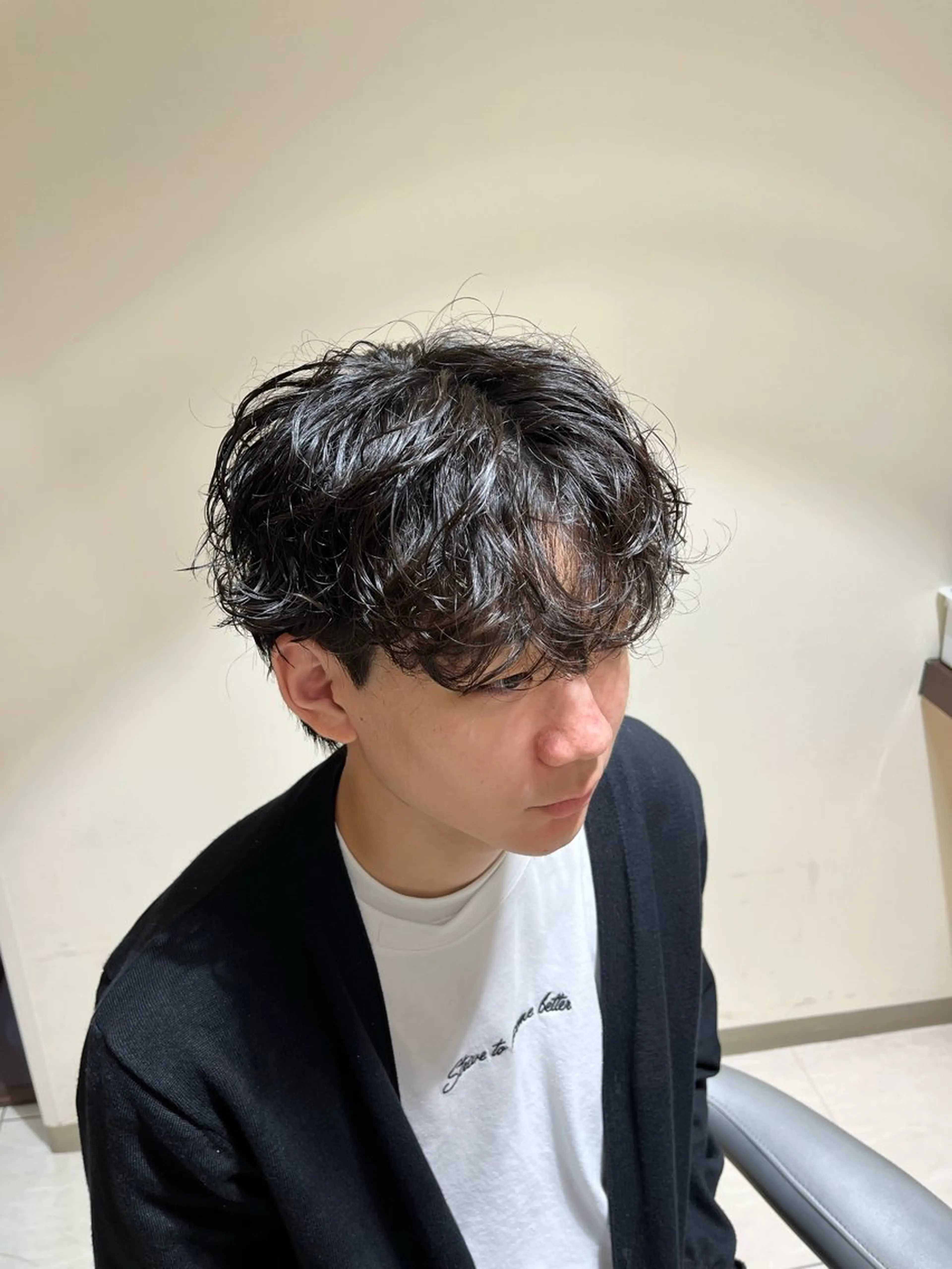 ショート パーマ メンズ メンズ韓国風 韓国マッシュ マッシュウルフ マッシュ メンズパーマ AROH men's cut&men's perm 船橋店所属・🧊メンズ特化🧊 高木航希のヘアスタイル