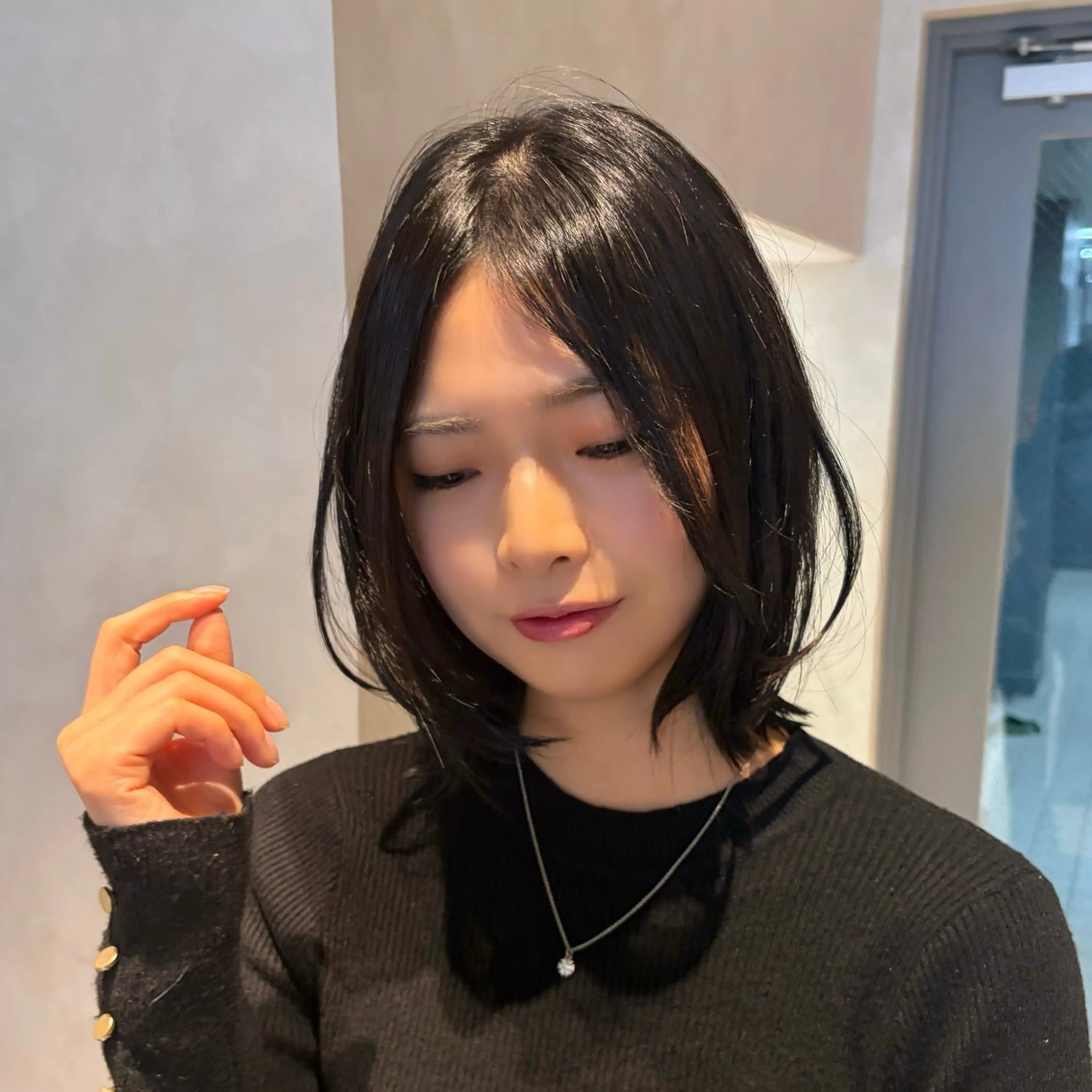 ミディアム カラー ボブレイヤー ボブ レイヤーカット 似合わせカット カット ヘアカラー トリートメント ウメダナオヤ/ くびれヘア✨のヘアスタイル