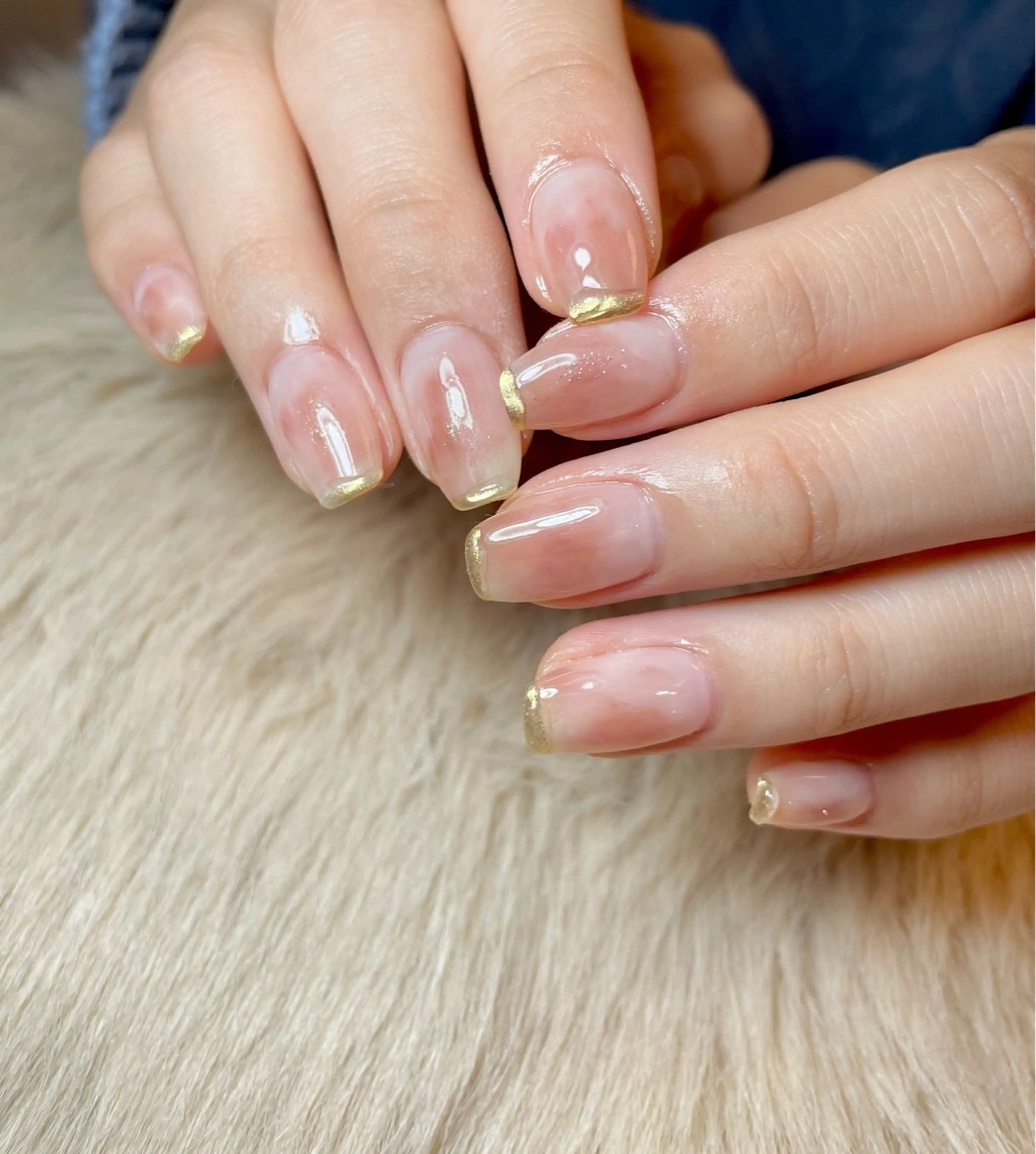 ネイル ミラーネイル 持ち込み ニュアンスネイル ぷっくりネイル BEAUTY GARDEN 【nail salon unseul】所属・nana .のネイルデザイン