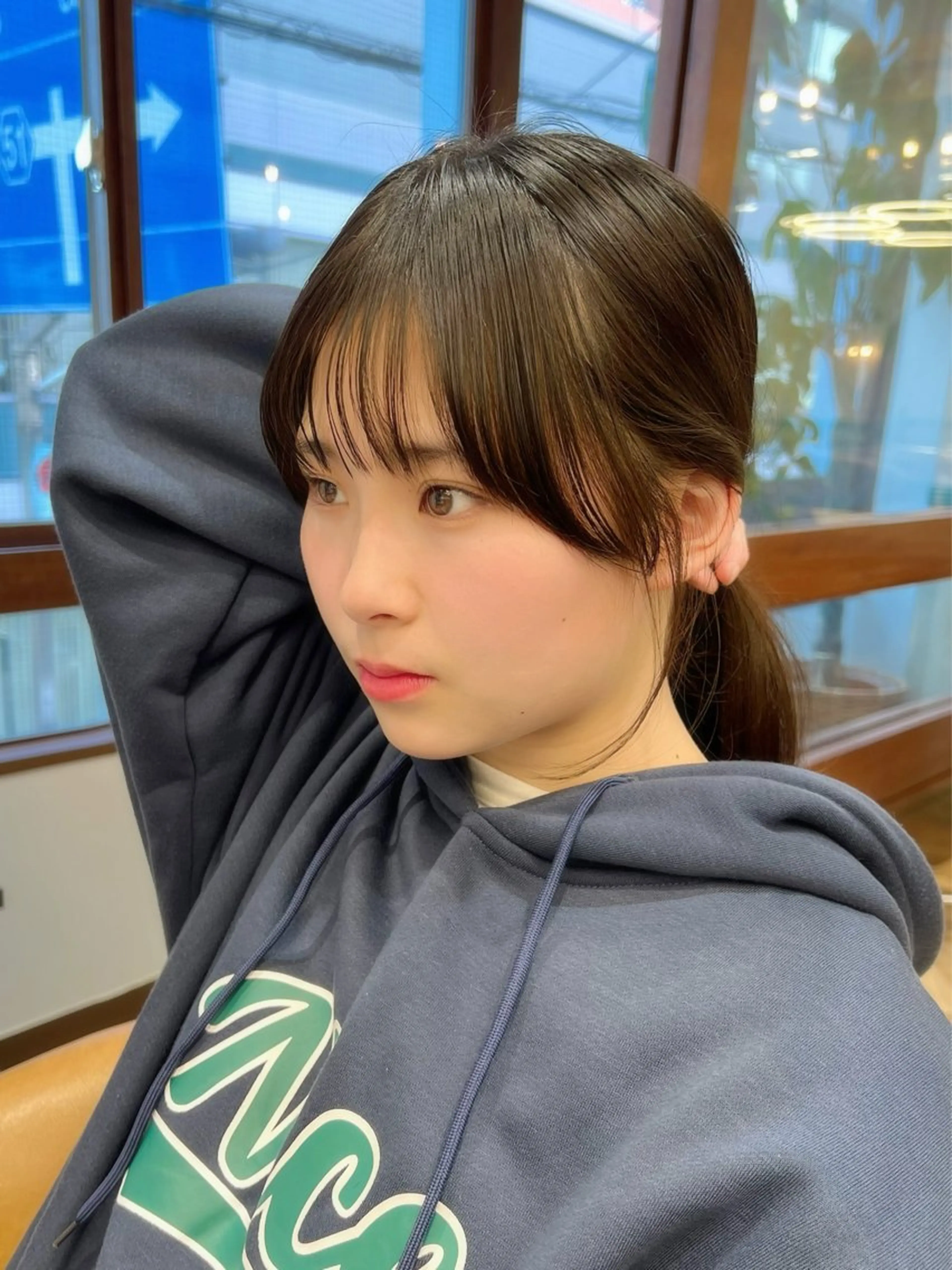 【💕気になるクセに💕】カット＋前髪縮毛矯正＋透明感カラー＋内部補修トリートメント🫧クロスパーマに変更可⭕️の写真