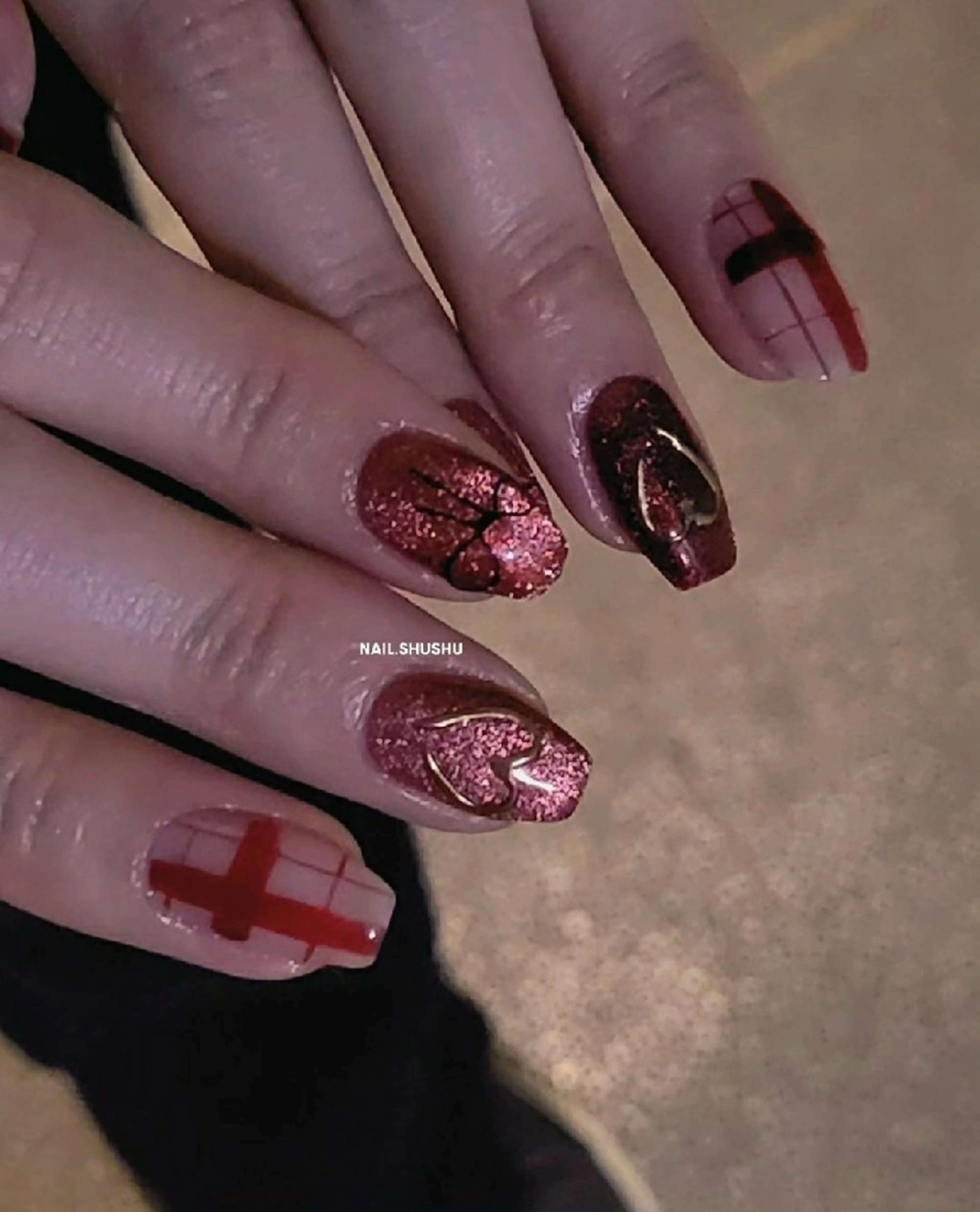 ネイル 持ち込み ニュアンスネイル ワンカラーネイル シンプルネイル 冬ネイル ハンドネイル 3dパーツ/流行り 👧shushu❤️のネイルデザイン