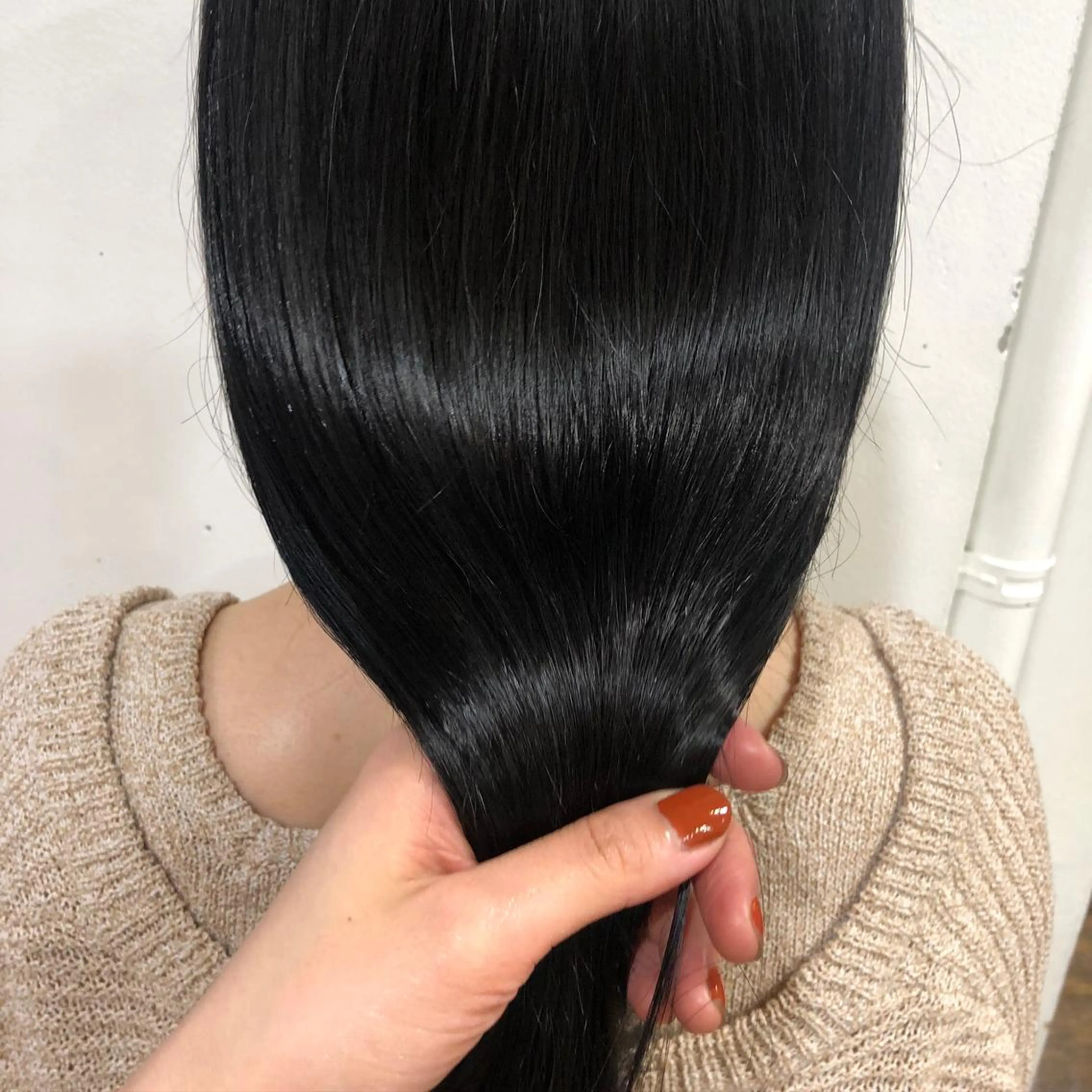 ロング カラー ブリーチなしで透け感 暖色カラーボブaoiのヘアスタイル