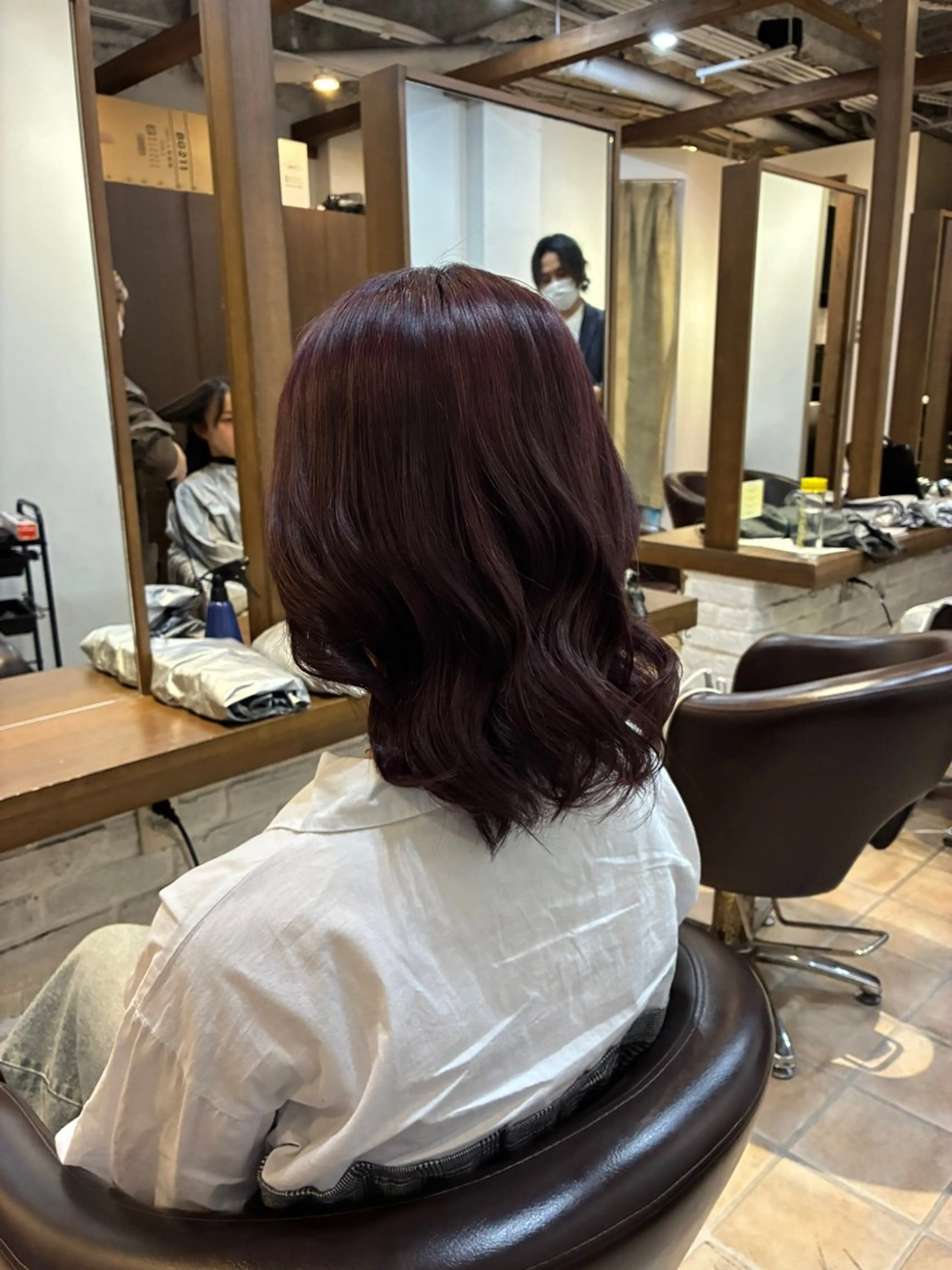 ミディアム カラー ピンクカラー バイオレットカラー バイオレットピンク Cecil hair JR尼崎店所属・JR尼崎店 村田 優真のヘアスタイル