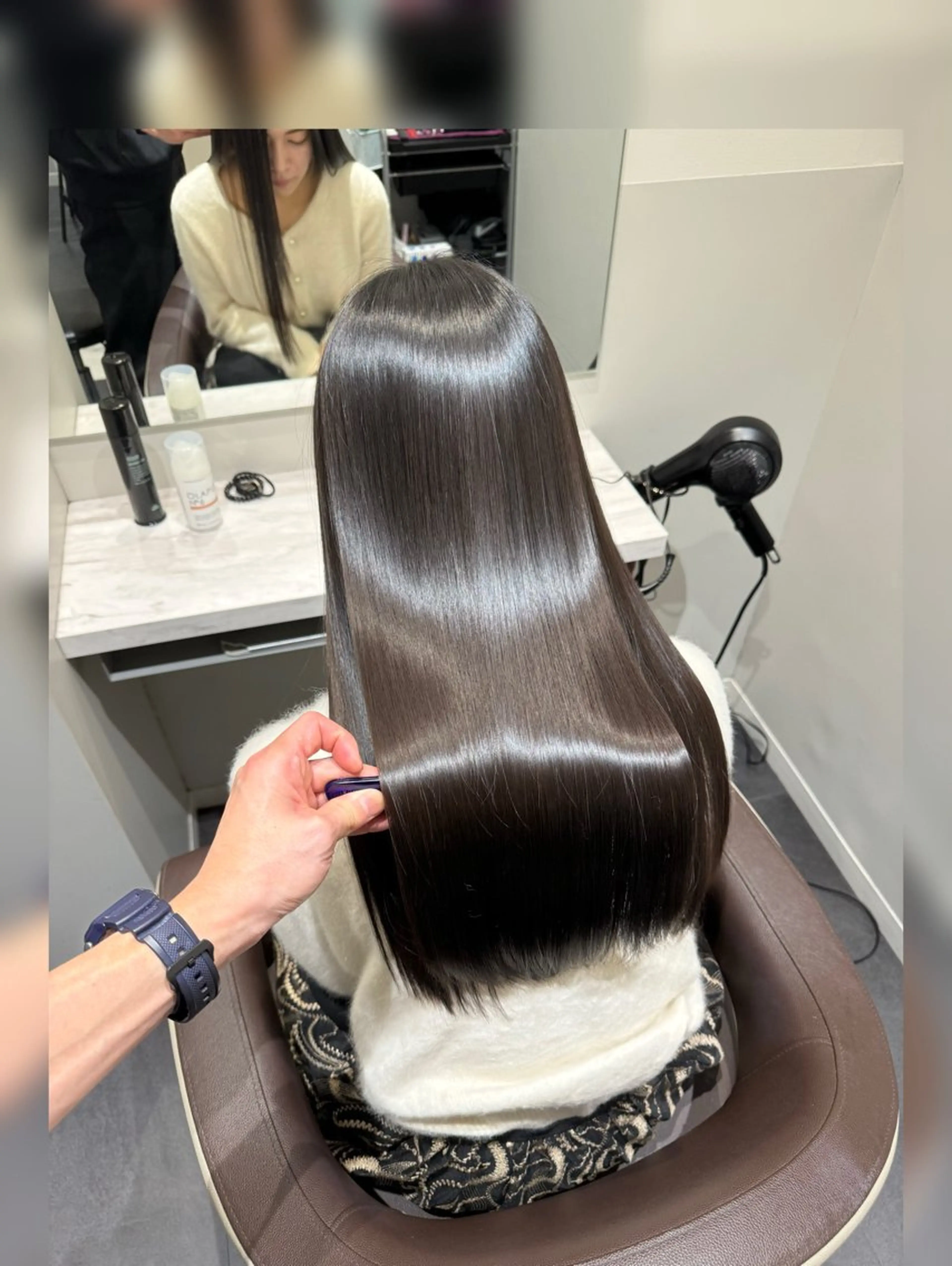 ロング カラー 髪質改善 韓国風ヘア 縮毛矯正 SALOWIN east店6F所属・TAKUMI 【美髪特化】のヘアスタイル