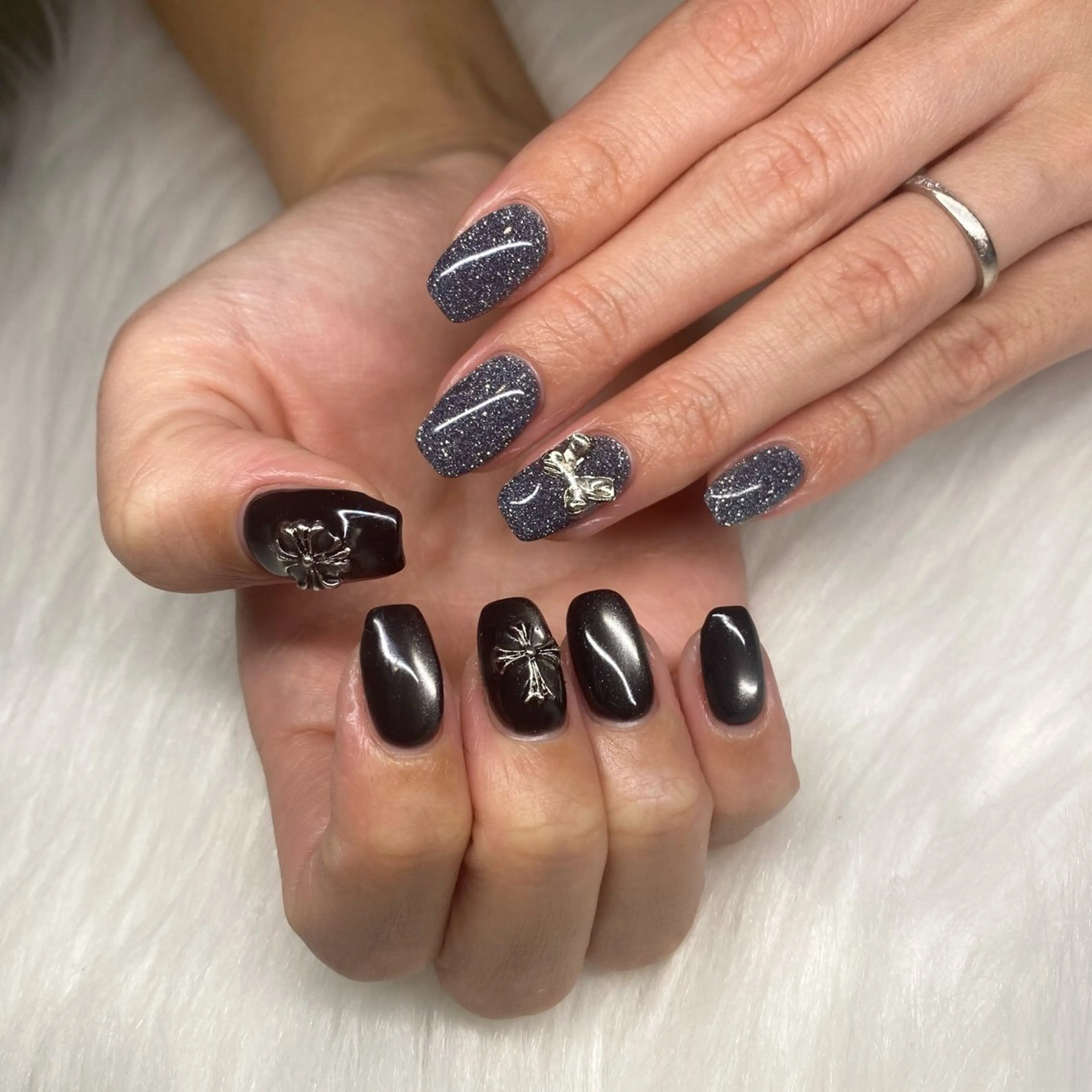 ネイル フラッシュネイル マグネットネイル nail salon milkのネイルデザイン