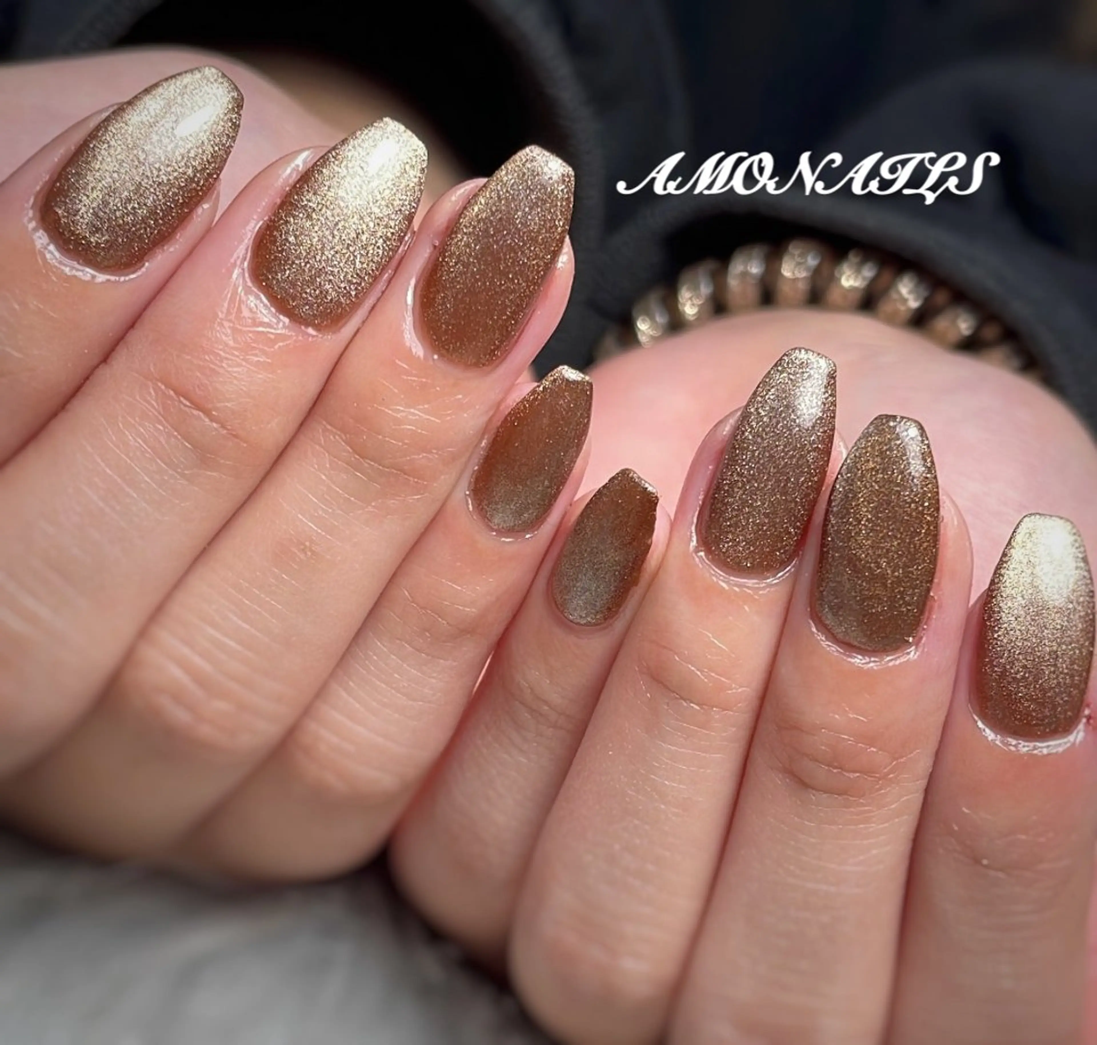 ネイル ブラウン マットネイル AMONAILS *.のネイルデザイン