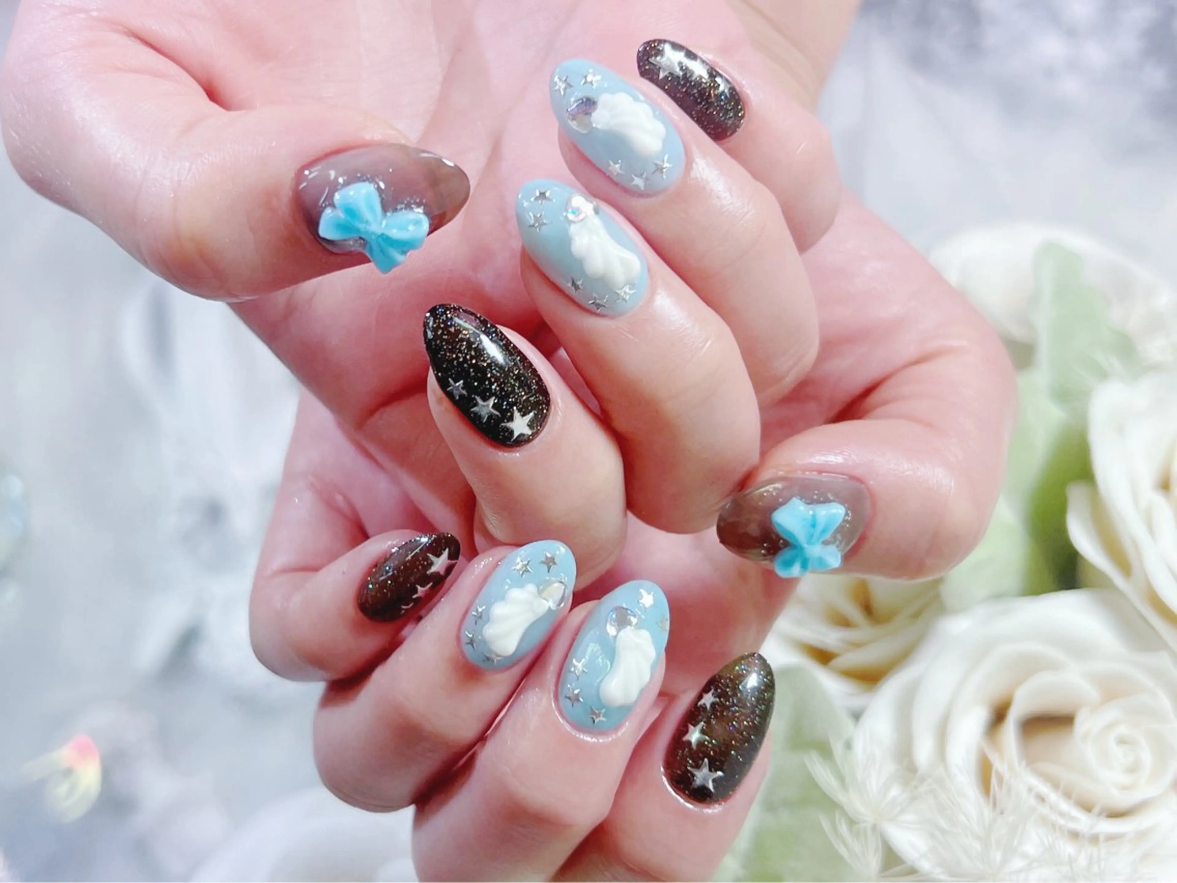 ネイル ロングネイル 持ち込み スカルプネイル ワンホンネイル ハンドネイル Painty所属・Painty nailのネイルデザイン