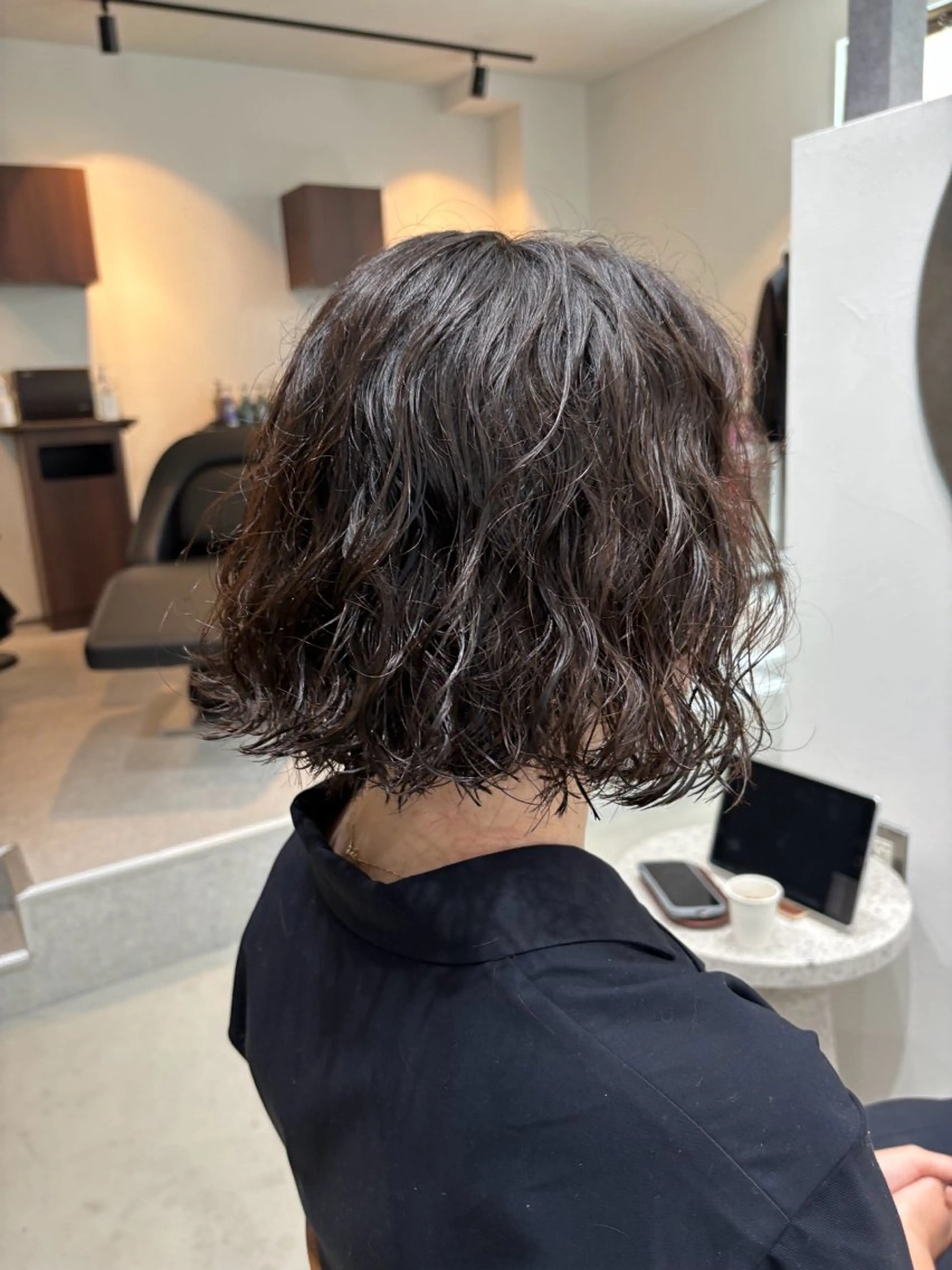 ミディアム パーマ ミディアムパーマ ボブ パーマ ボブ/レイヤー /河内温太のヘアスタイル