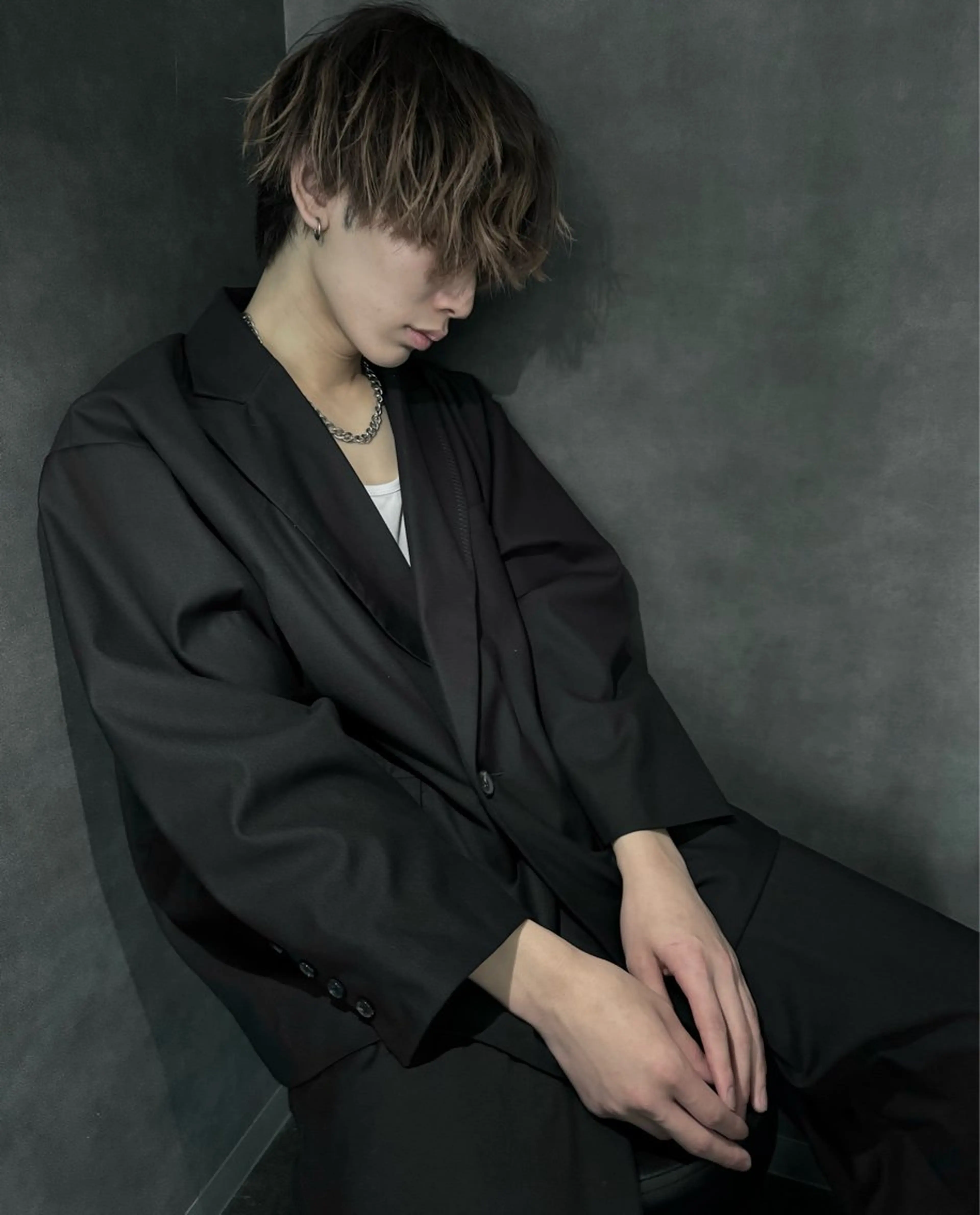 ショート excia渋谷所属・曲がる縮毛矯正 センターパート/翼のヘアスタイル