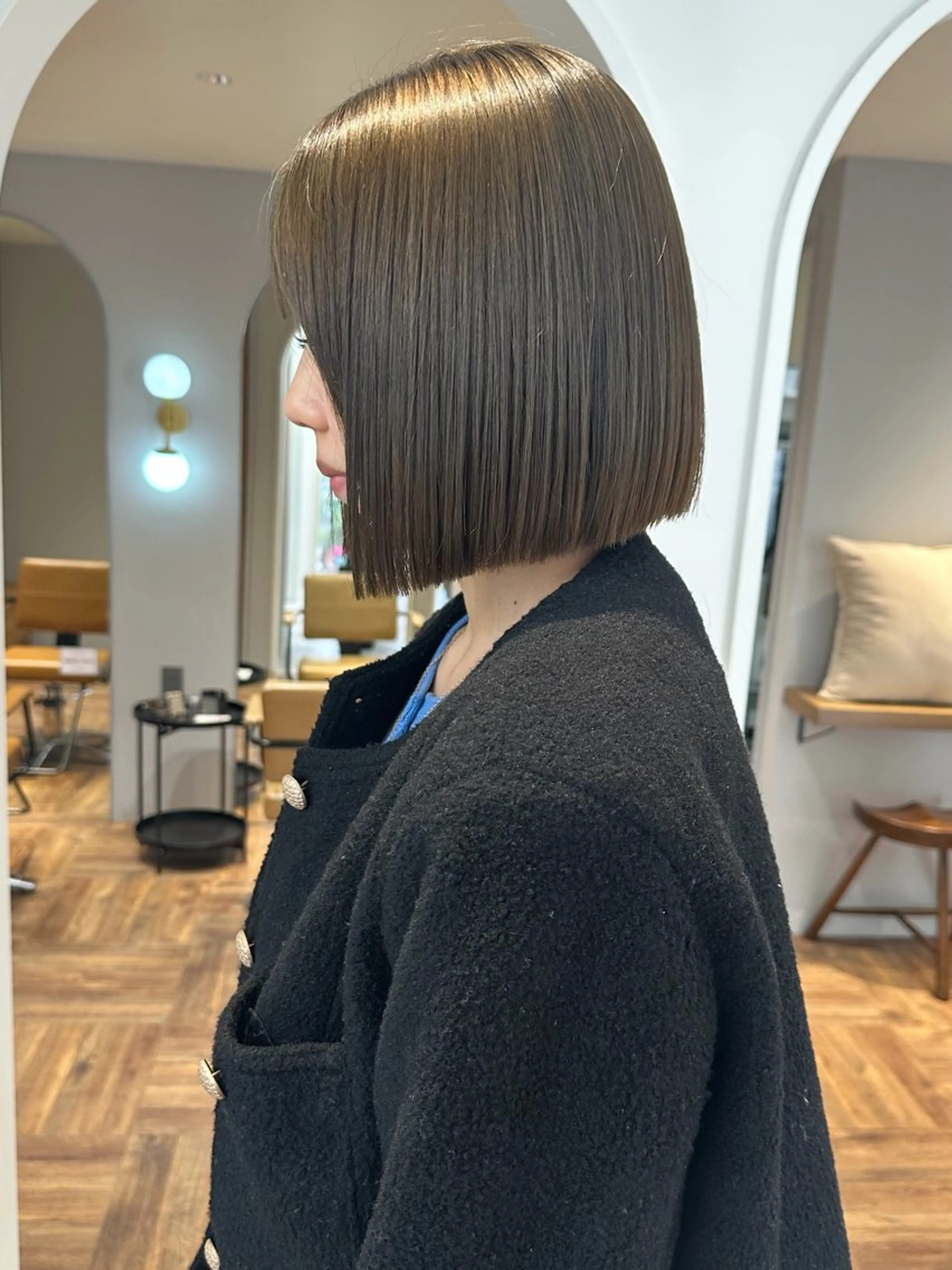 ショート カラー ベージュカラー オリーブベージュ ボブ カット ヘアカラー まろやかオリーブ ☘️Mariamuのヘアスタイル