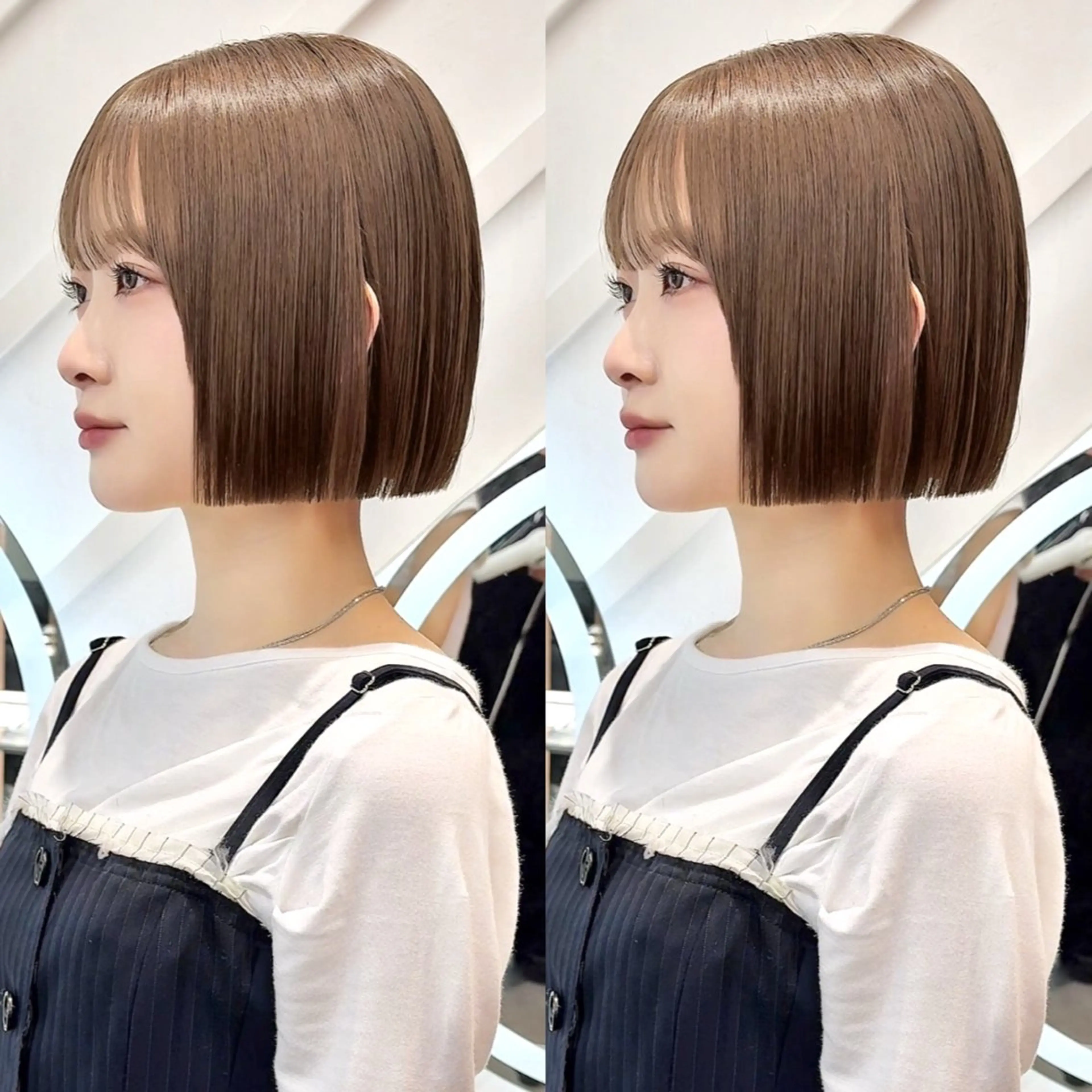 ショート カラー 莉乃/縮毛矯正/髪質 改善/艶カラーのヘアスタイル