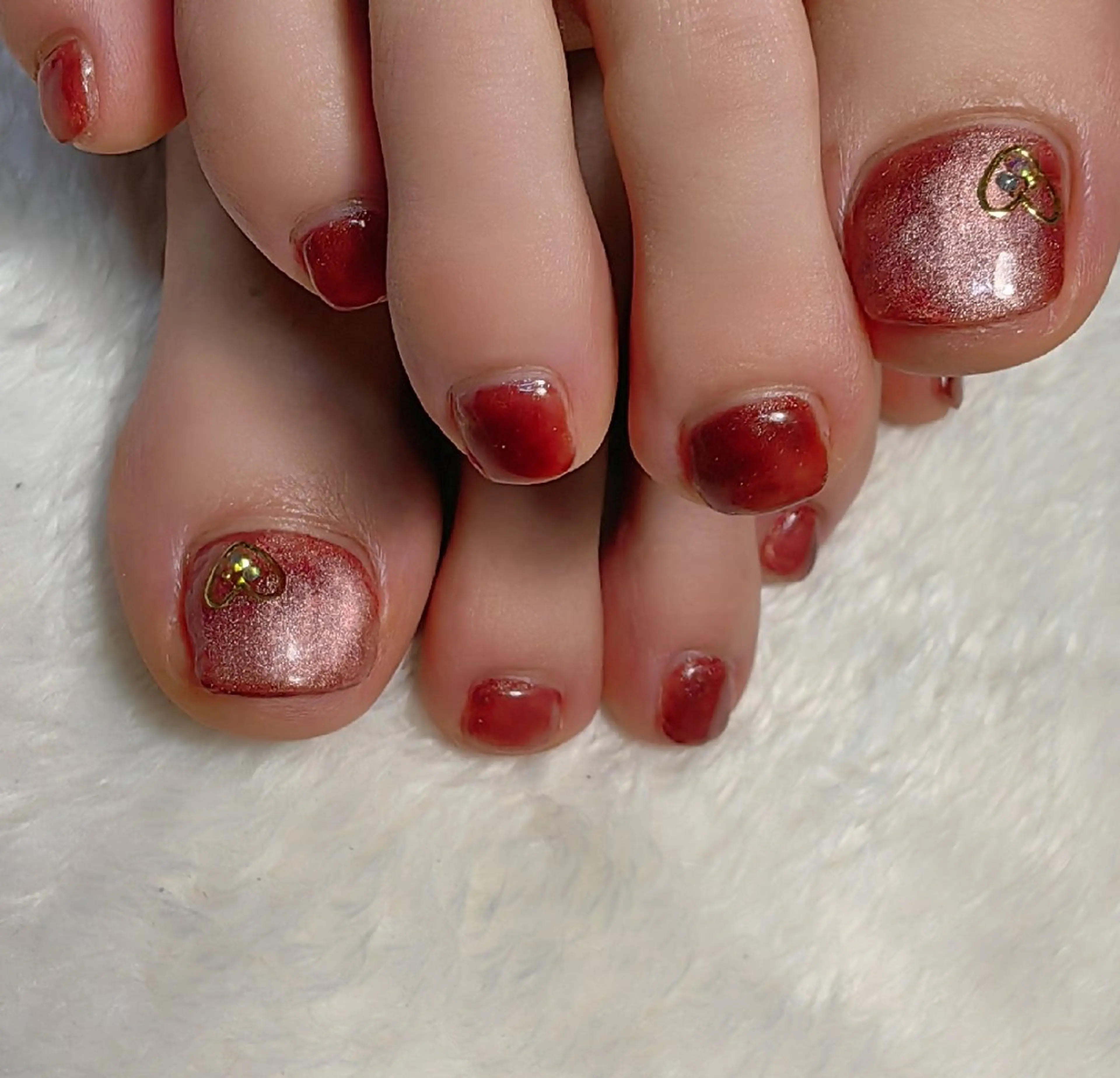 ネイル ハート フットネイル reve あやののネイルデザイン