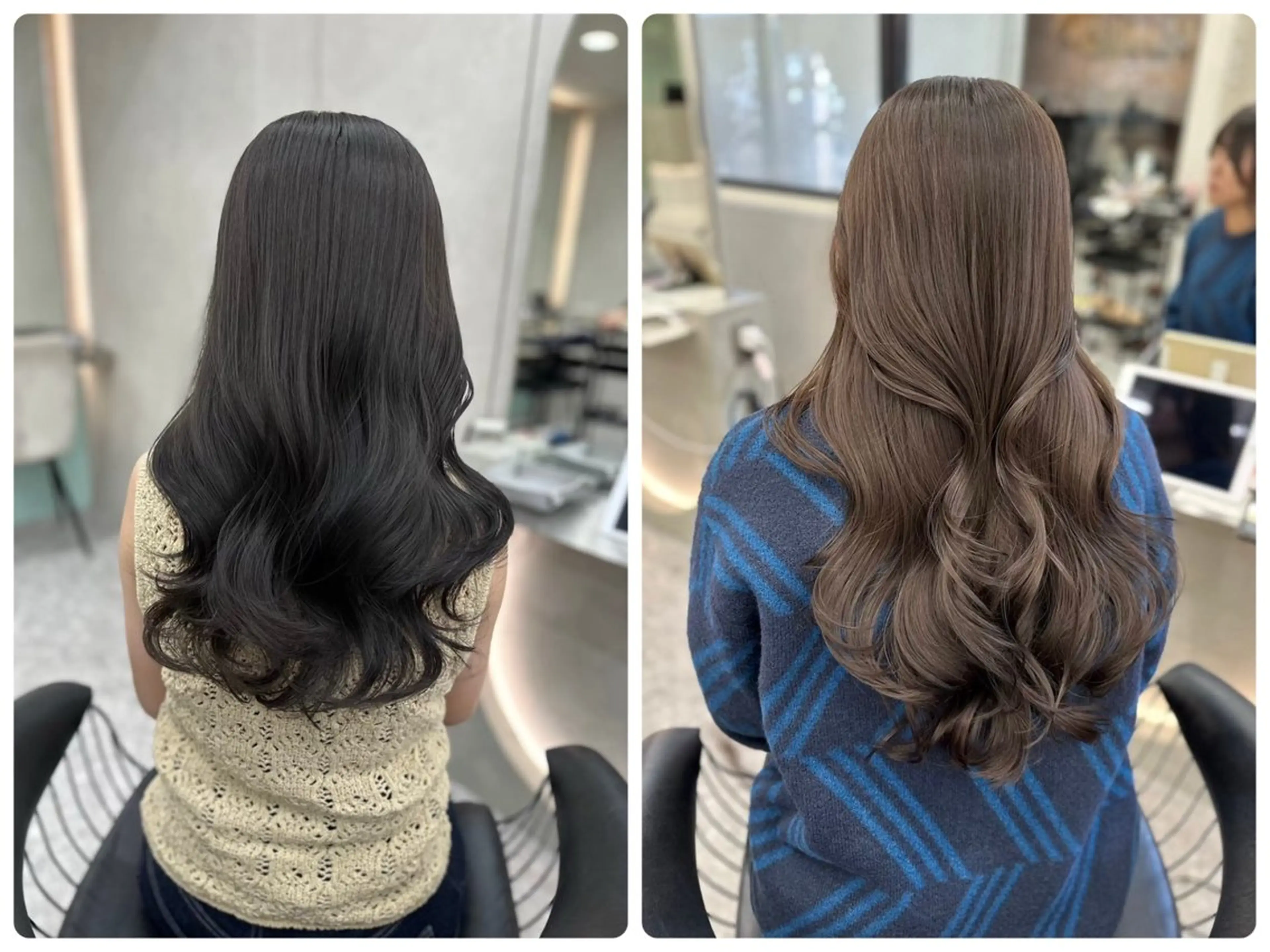 セミロング カラー ブリーチ 透明感カラー ダブルカラー ブリーチなしカラー くびれヘア カット ヘアカラー トリートメント ✨韓国レイヤー/ハッ シュ/✨山下 遥のヘアスタイル