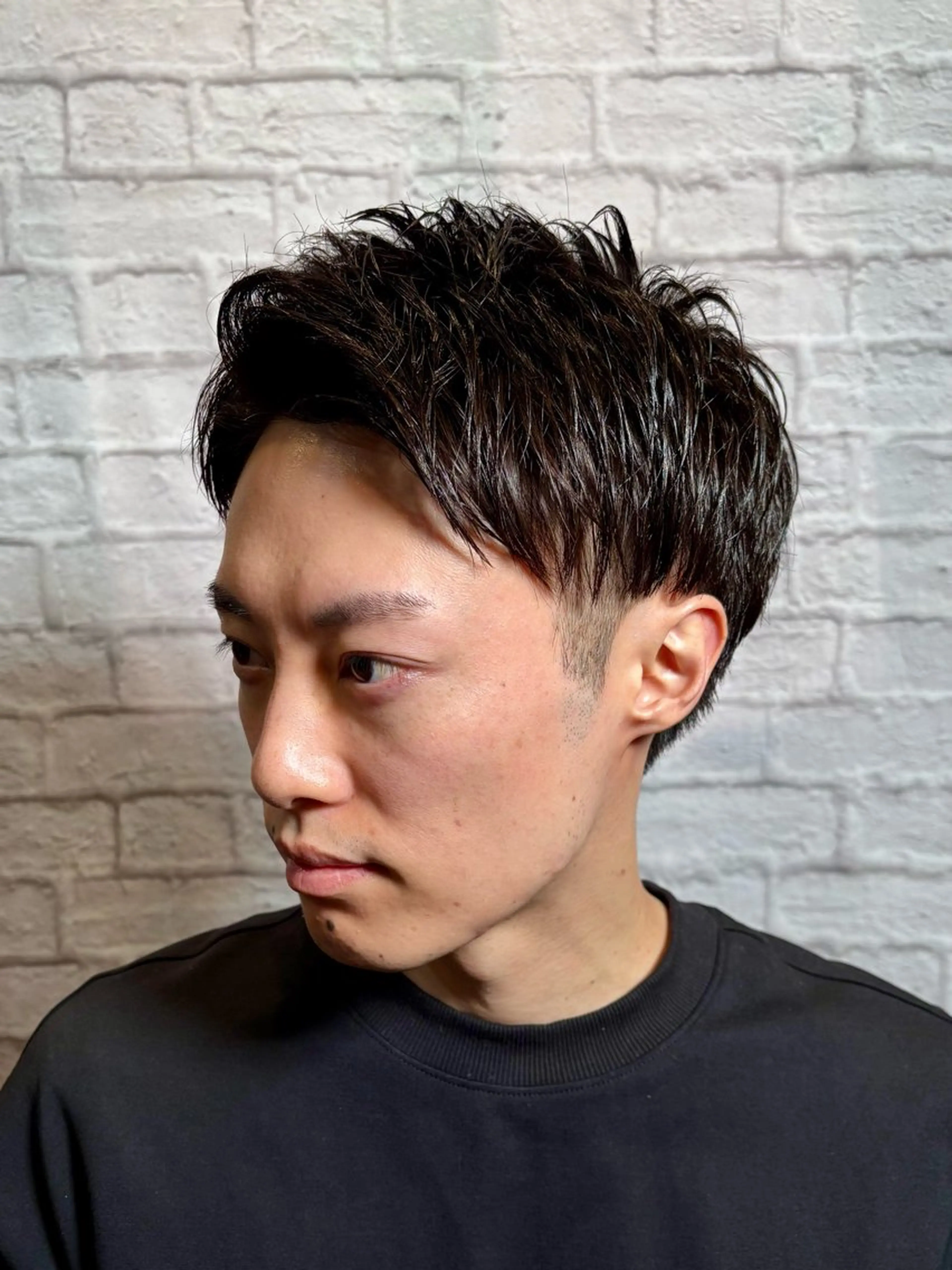 ショート パーマ ヘアアレンジ メンズ キッズ カット ヘアセット メンズカット/パーマ 山崎航平💈のヘアスタイル