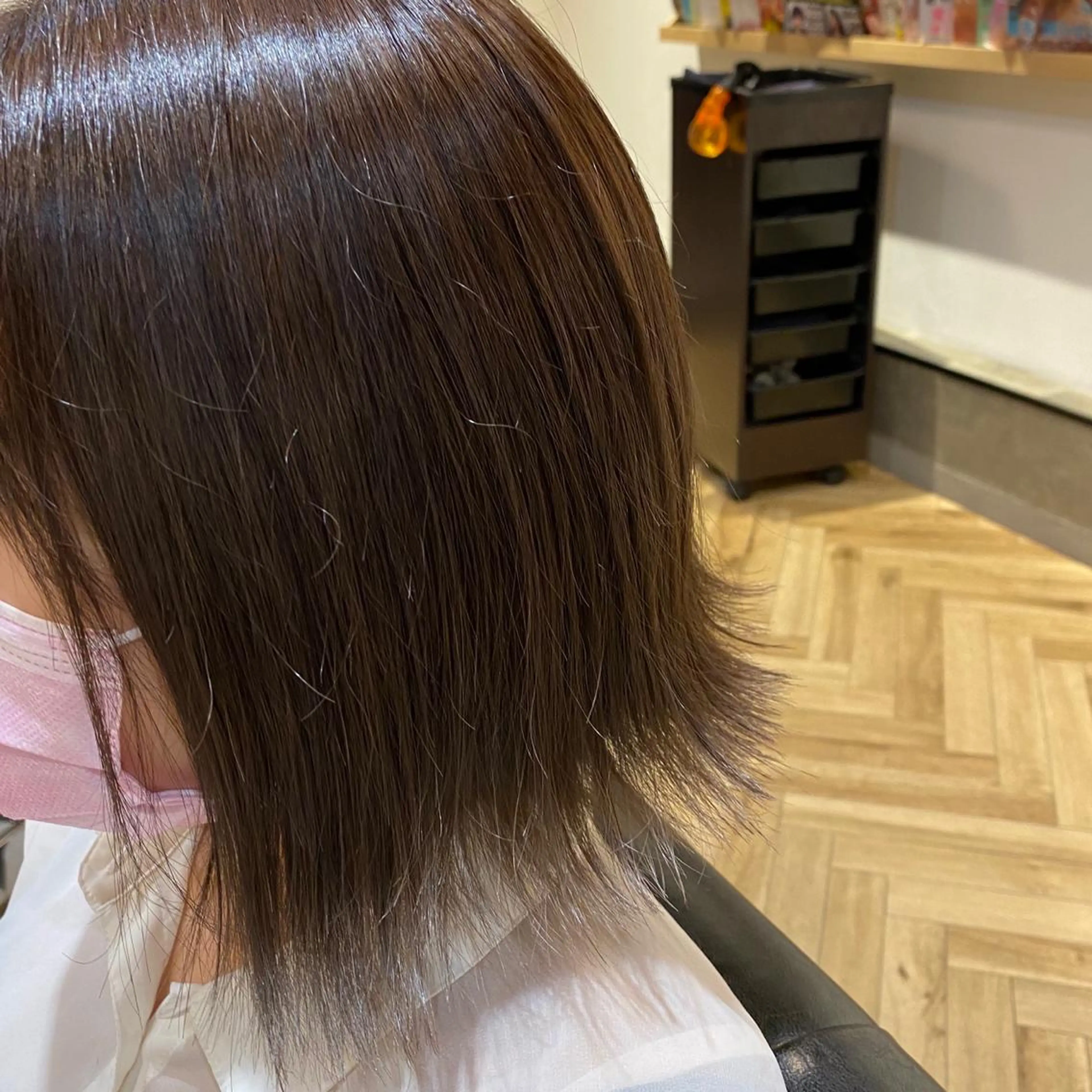 ショート カラー 艶カラー/韓国顔周り 🎀mamiのヘアスタイル