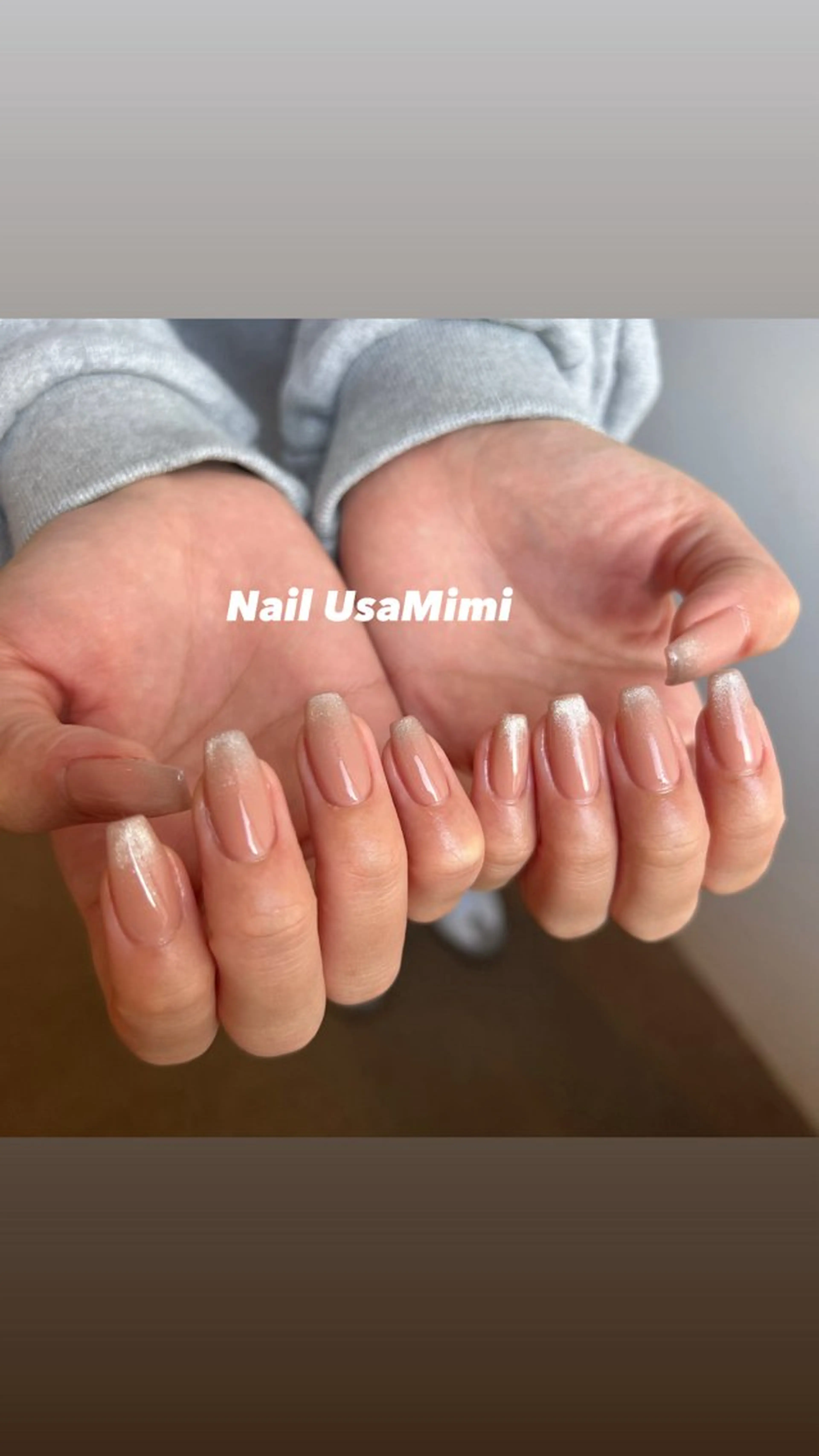 ネイル フレンチネイル ジェルネイル マグネットネイル マグネットフレンチ 持ち込み 本町NailUsa Mimi RIKOのネイルデザイン