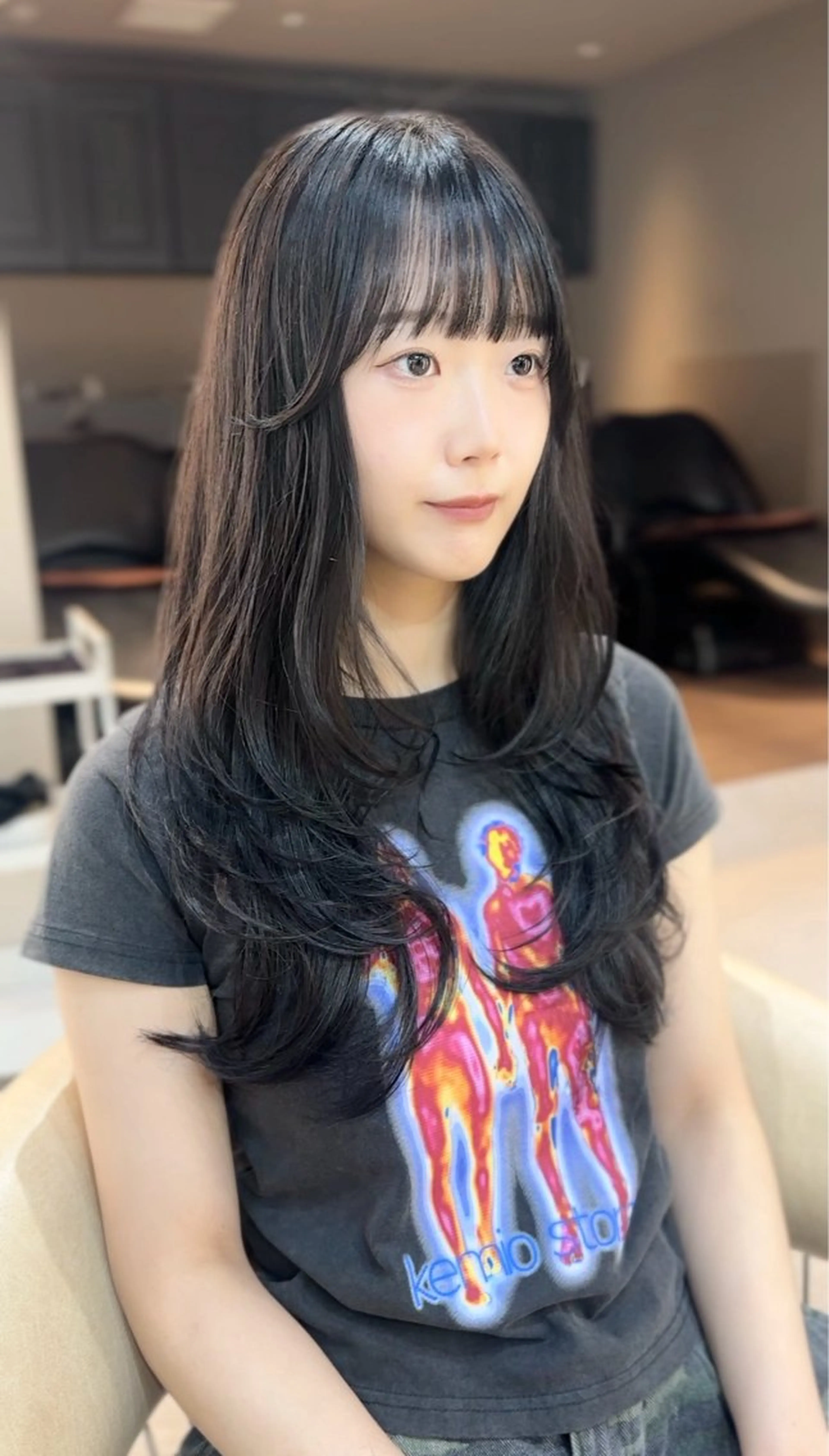 ロング カラー カット ヘアカラー トリートメント Akane レイヤー/艶カラーのヘアスタイル