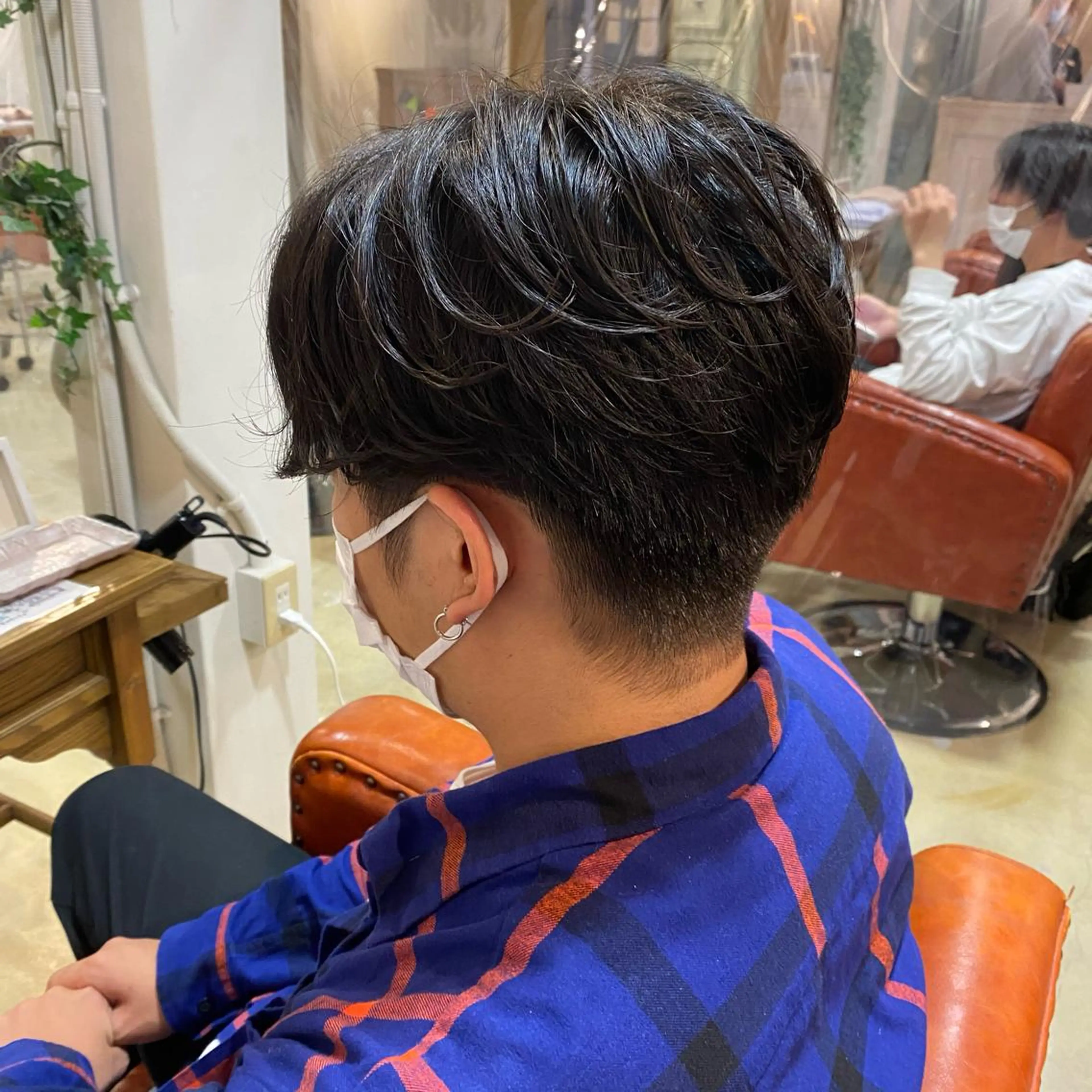 パーマ メンズ センターパート 韓国レイヤーカット 🇰🇷千葉のヘアスタイル