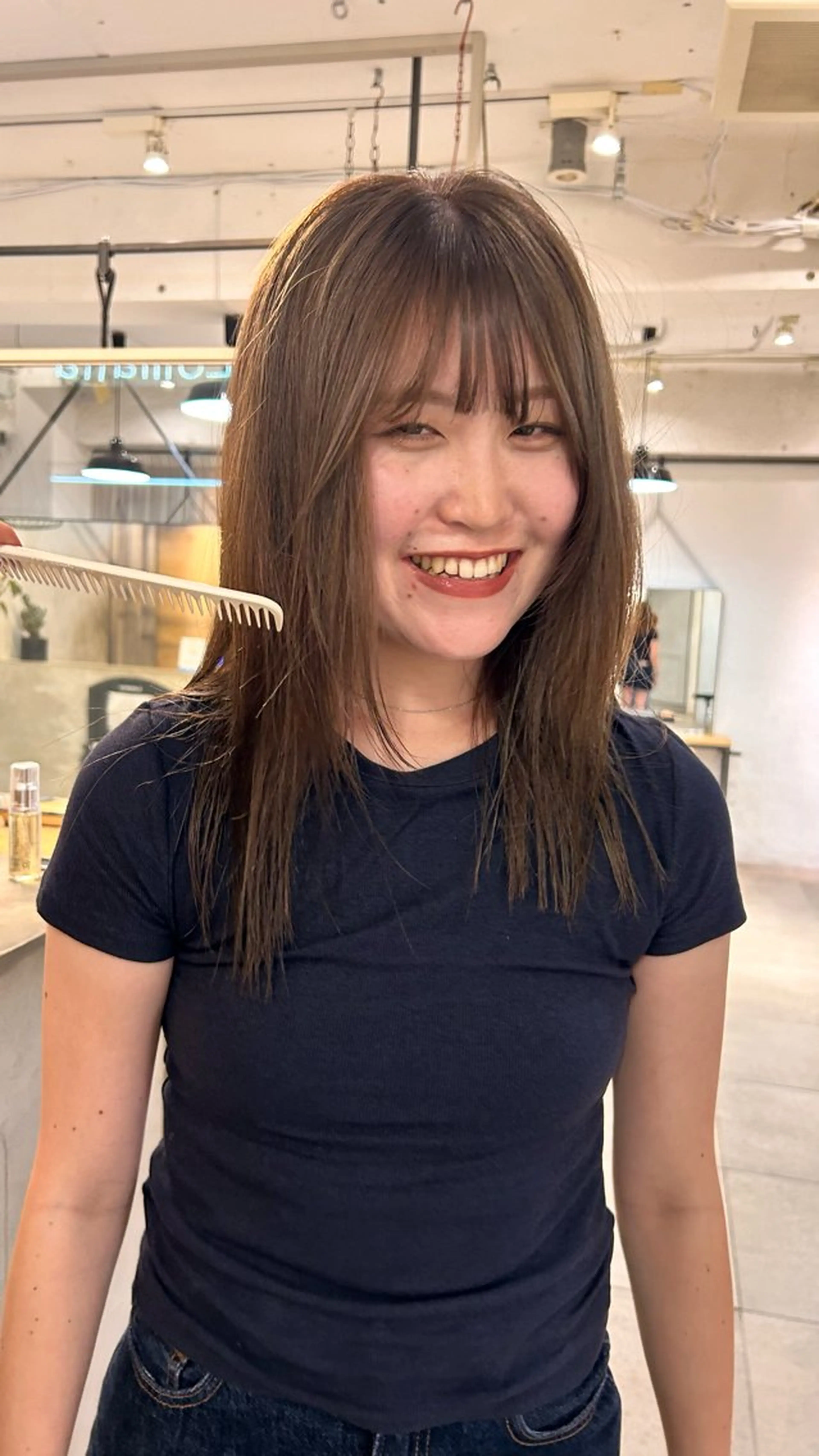 セミロング カラー ヘアカラー じゅわっと暖色カラー 🍊Moemiのヘアスタイル