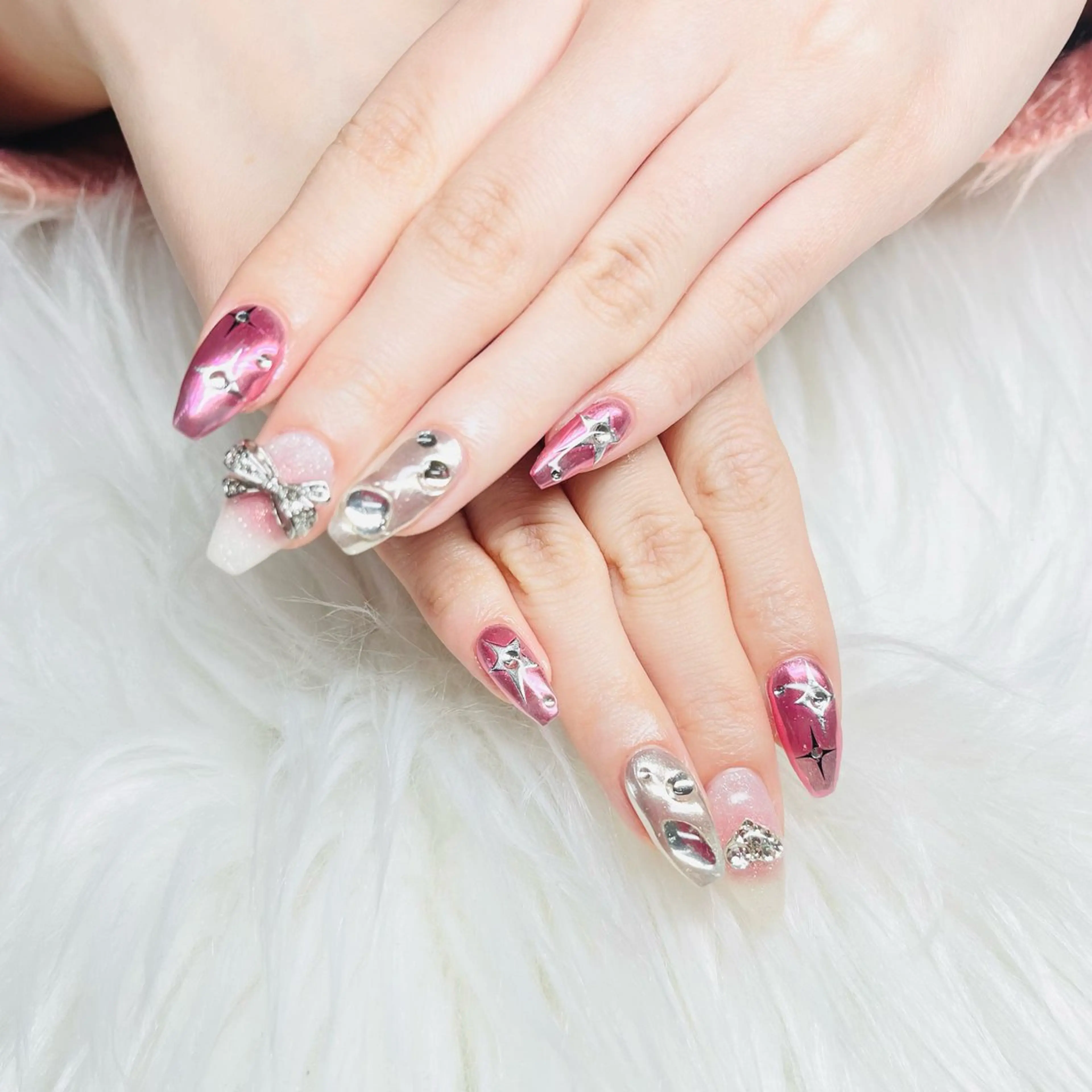 ネイル ミラーネイル AngelCoco Tabataのネイルデザイン