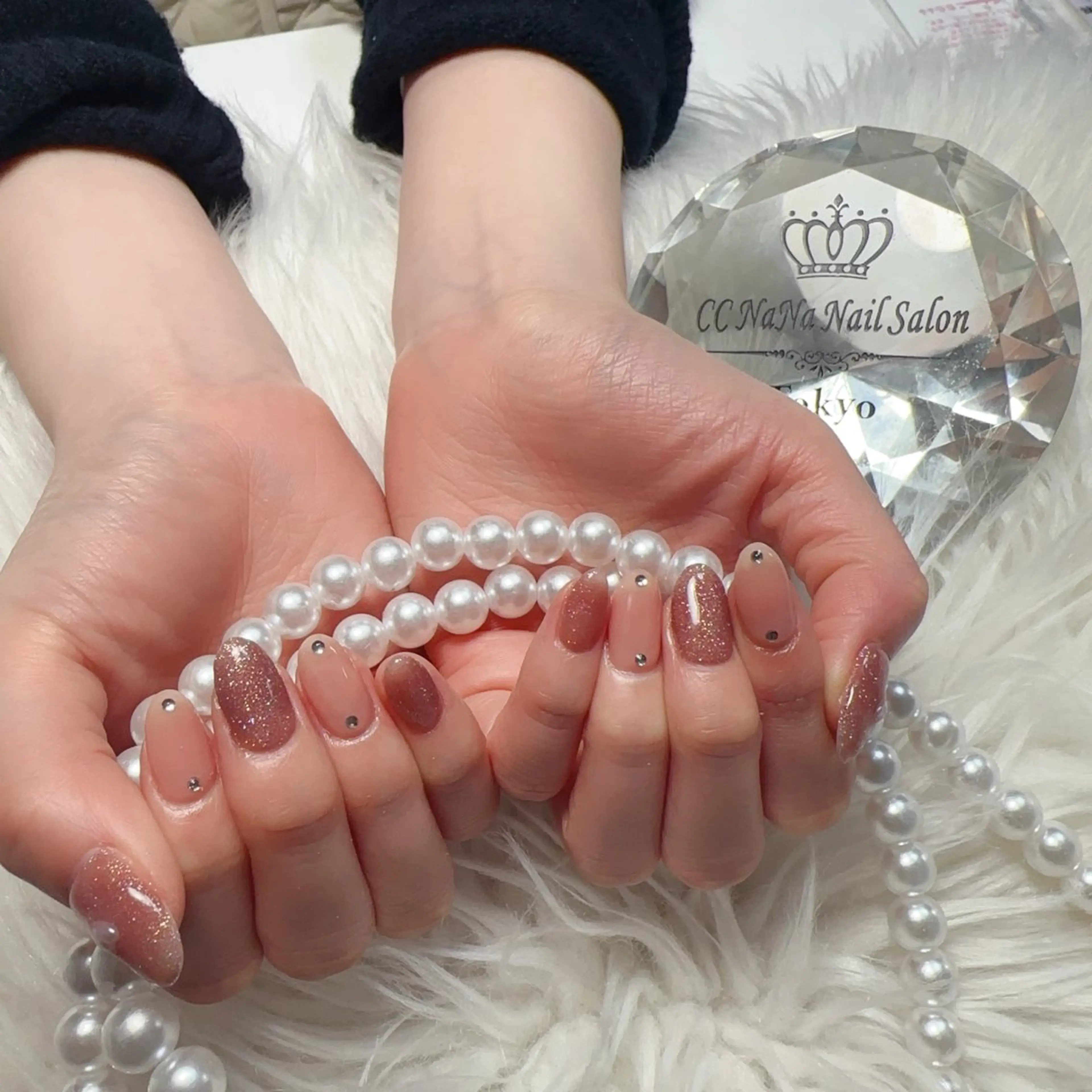 ネイル ハンドネイル 💎CC・NaNa 韓国風ネイル🌙Cのネイルデザイン