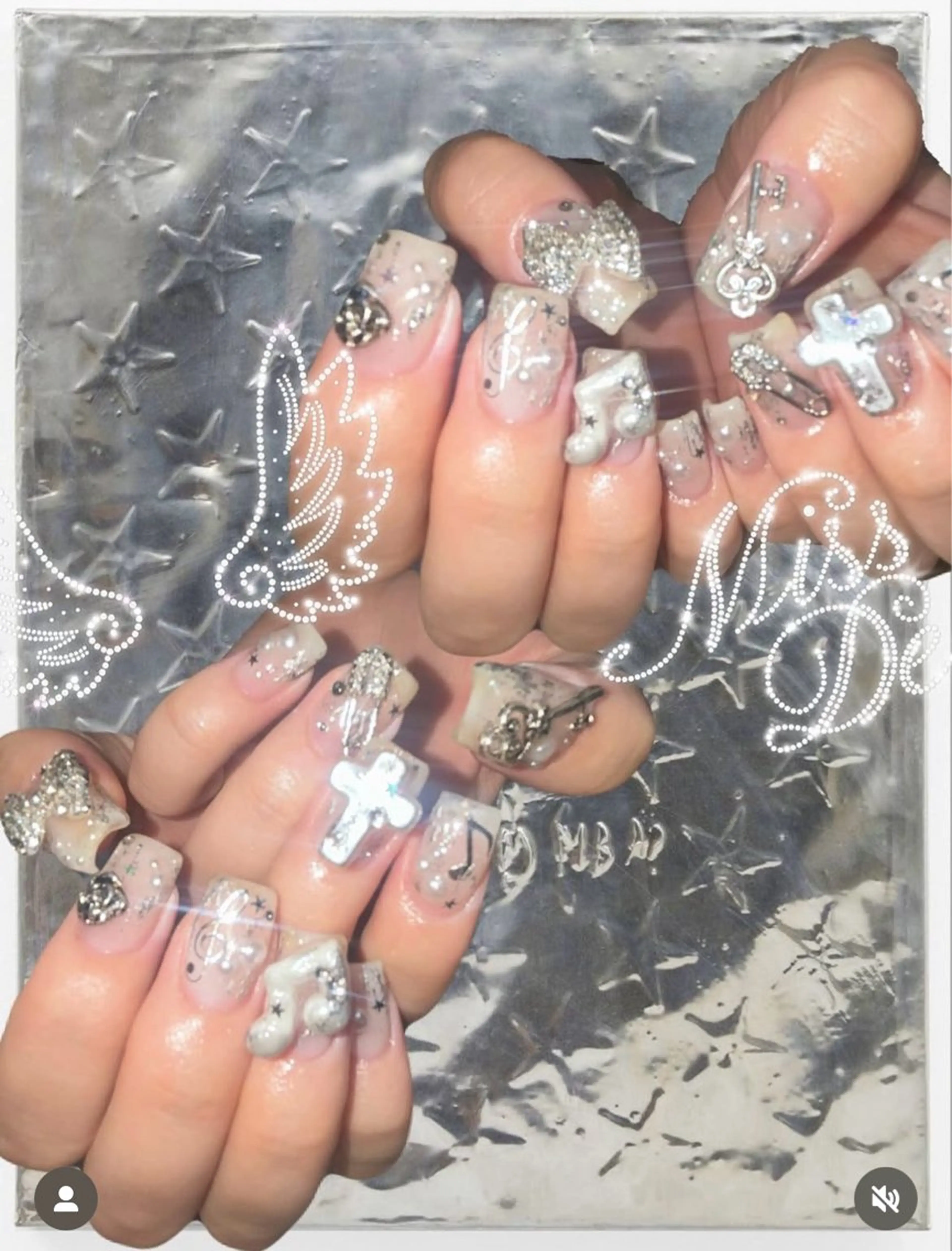 ネイル ハンドネイル フットネイル kana/モード ・グランジ໒꒱のネイルデザイン