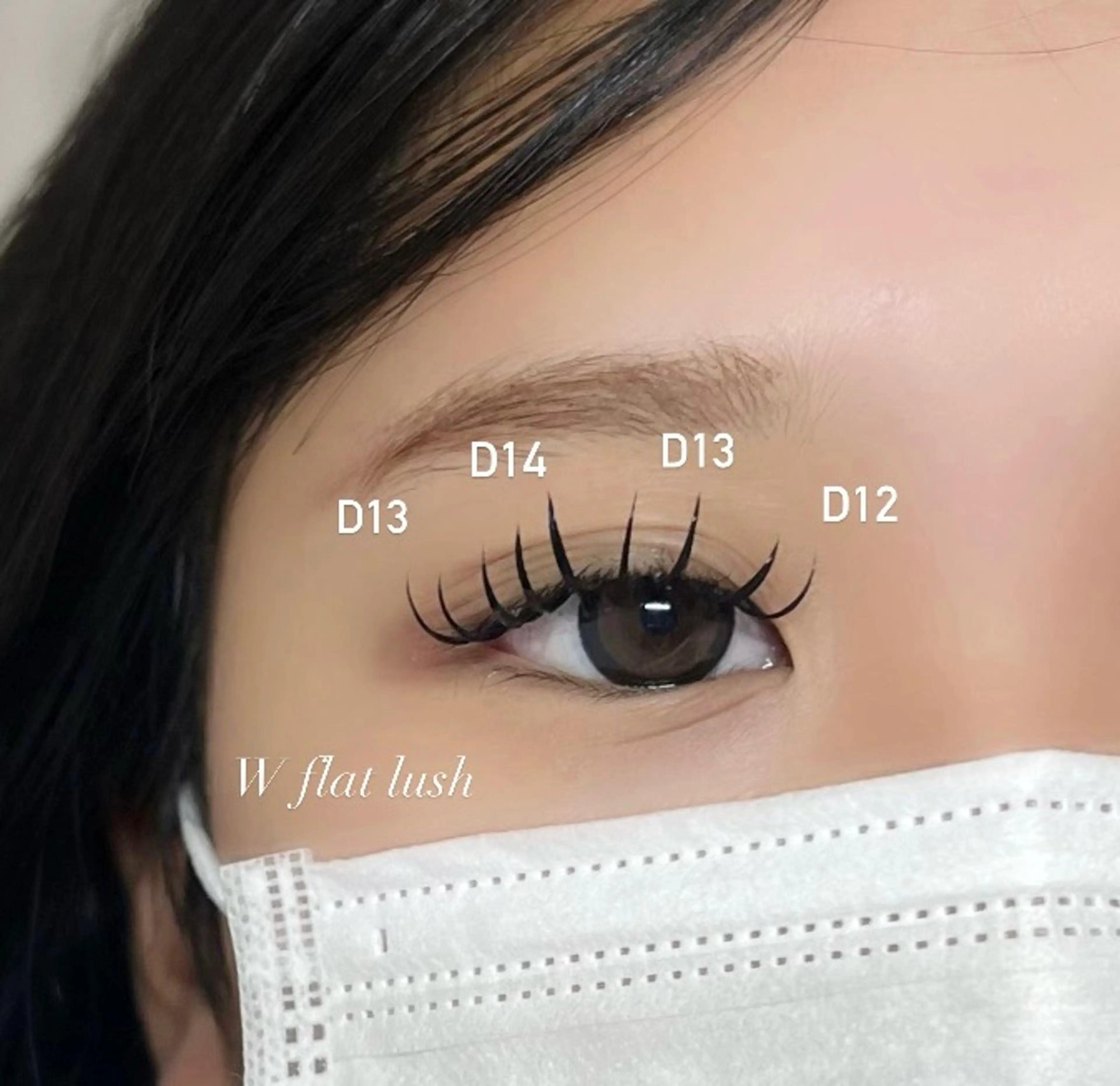 マツエク・マツパ フラットラッシュ ボリュームラッシュ sol soraのマツエク・マツパデザイン