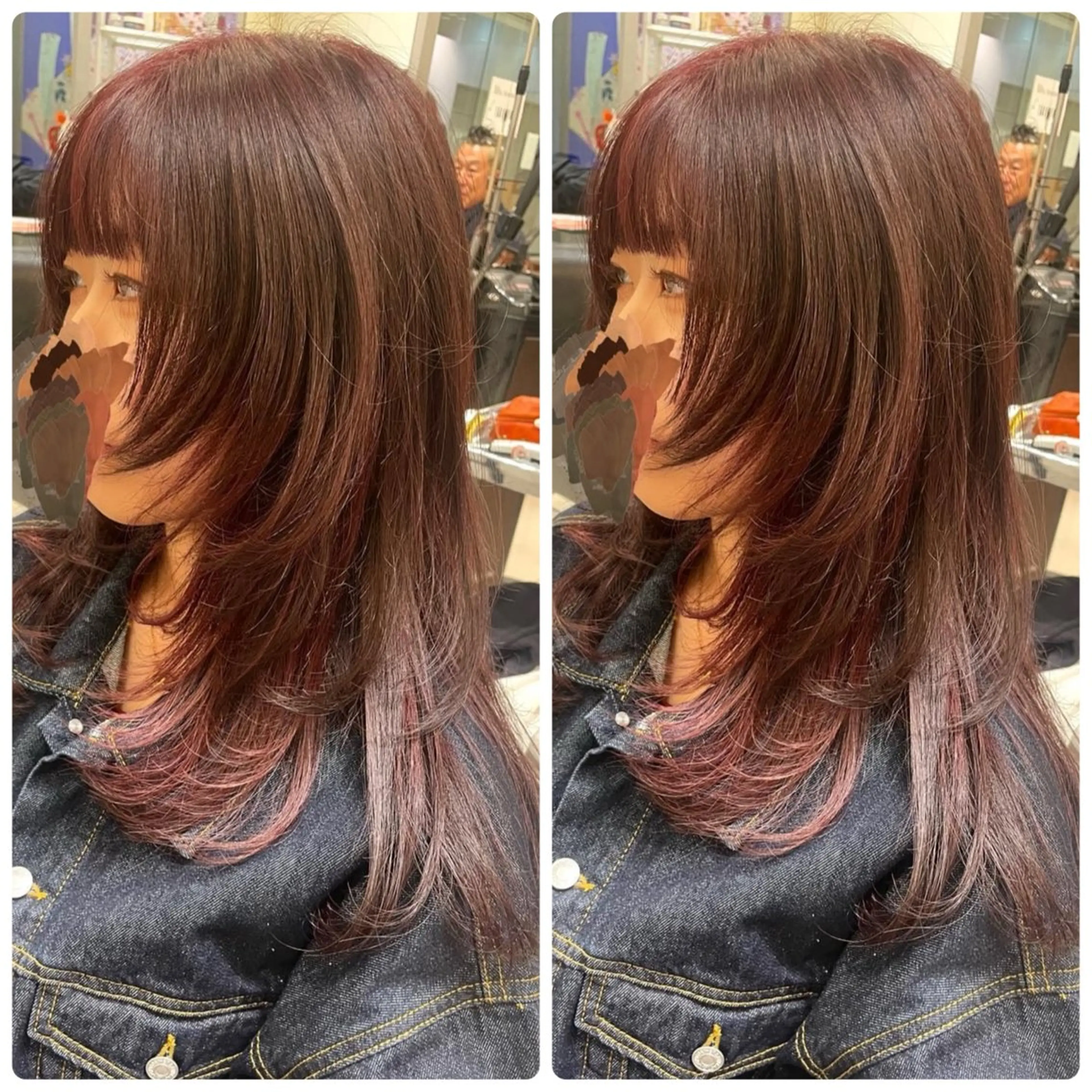 セミロング 🦋ハイトーン🦋 石山 希理🦋のヘアスタイル