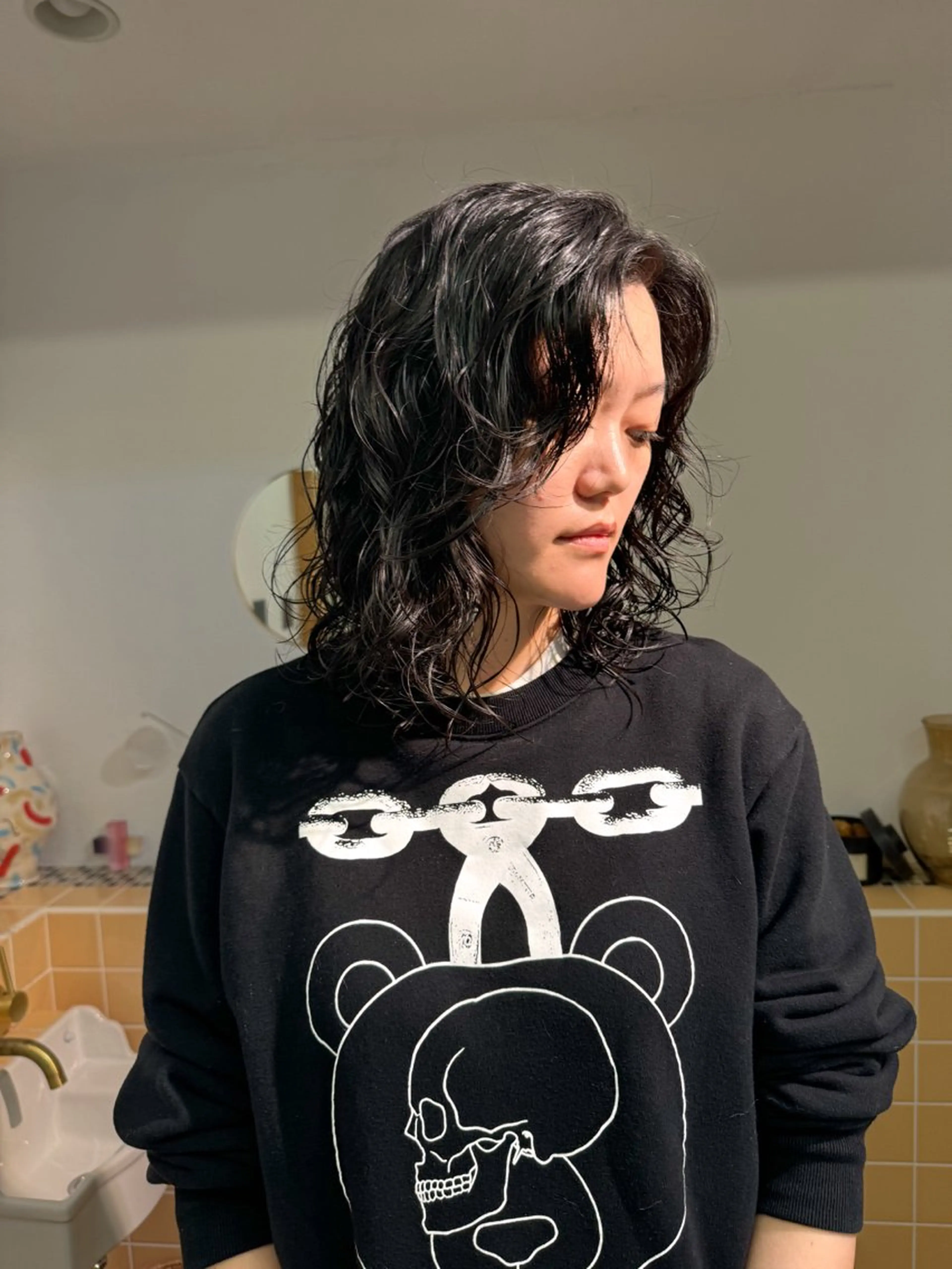 ミディアム パーマ ミディアムパーマ カット パーマ Seeknext // Rukaのヘアスタイル