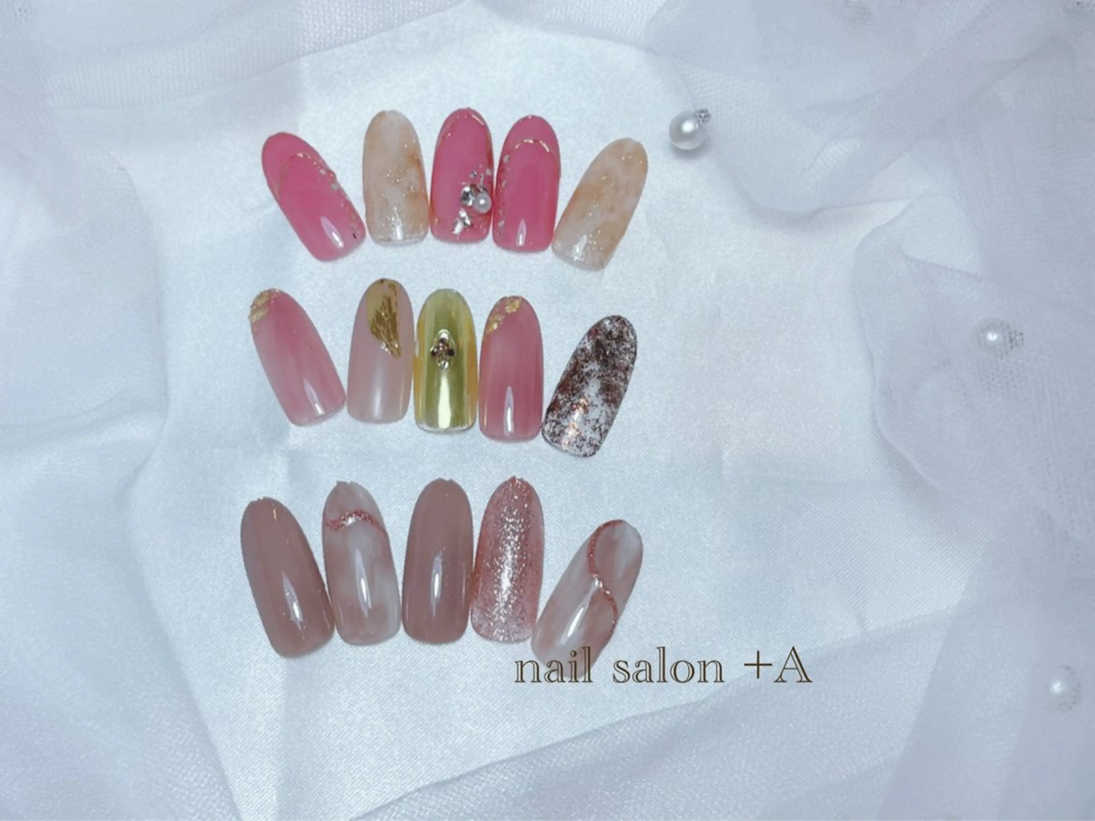 ミディアム ハンドネイル nail salon +A所属・Nail Salon +Aのネイルデザイン